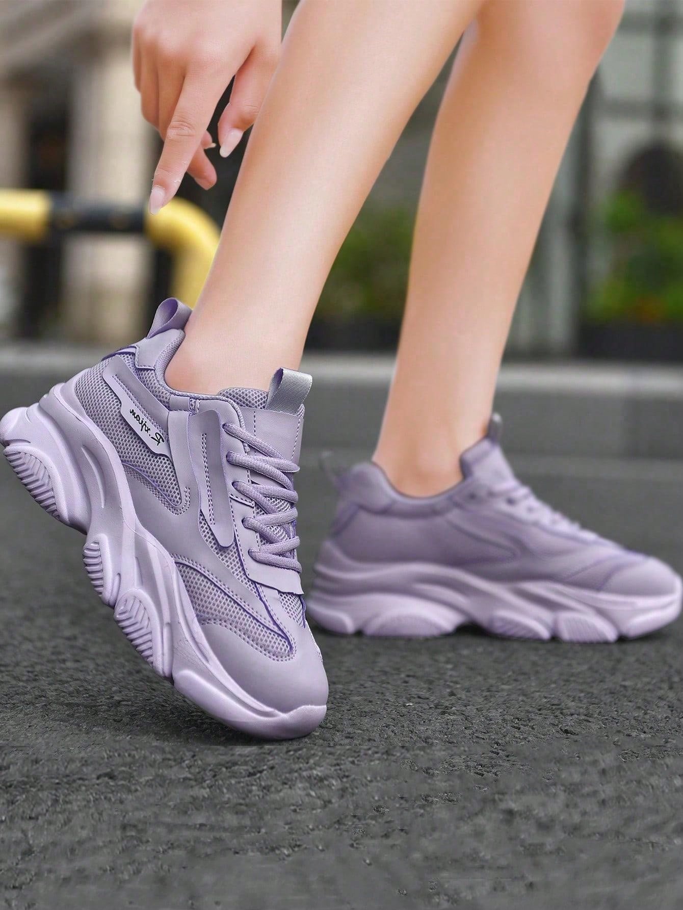 R.Xjian Comfort Mesh Sneakers in Lavender