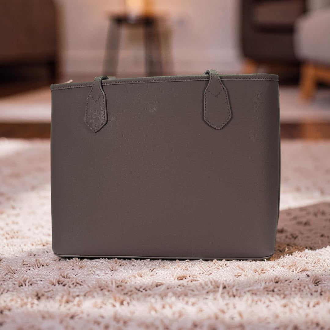 Chrisbella 2-in-1 Classic Tote in Coffee