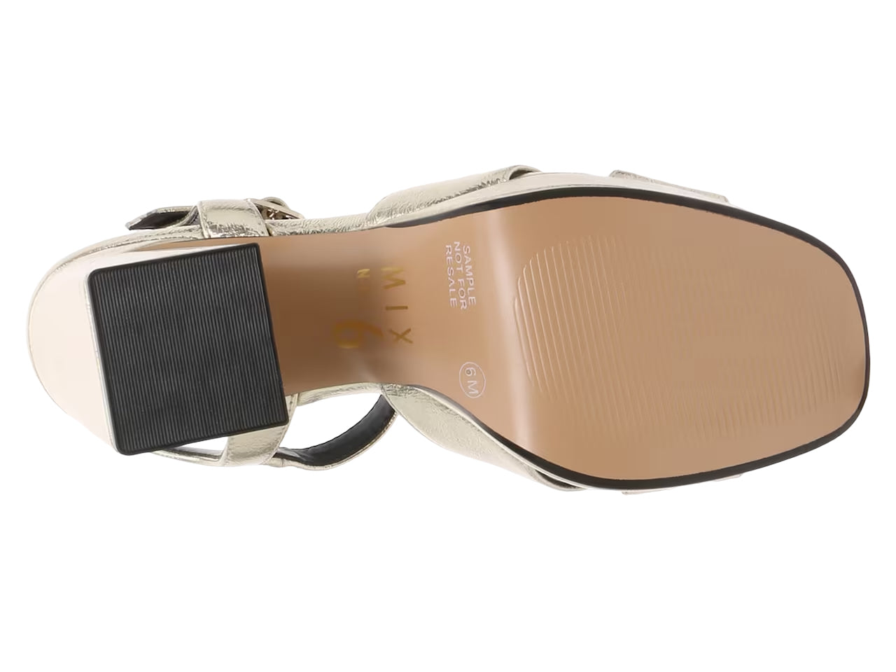 MIX NO 6 GOLD PLATFORM BLOCK HEEL SANDAL