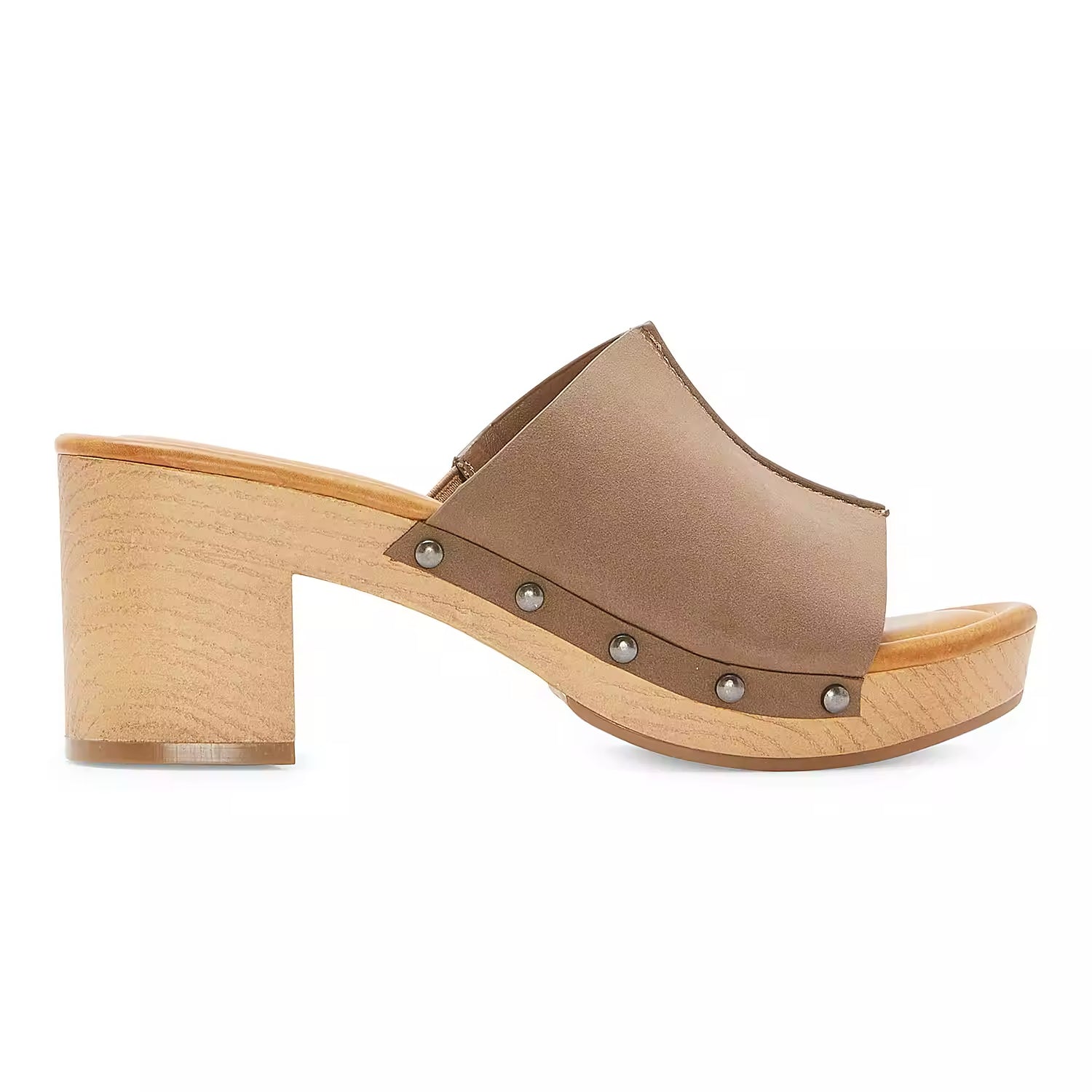 A.N.A BROWN LOW BLOCK HEEL