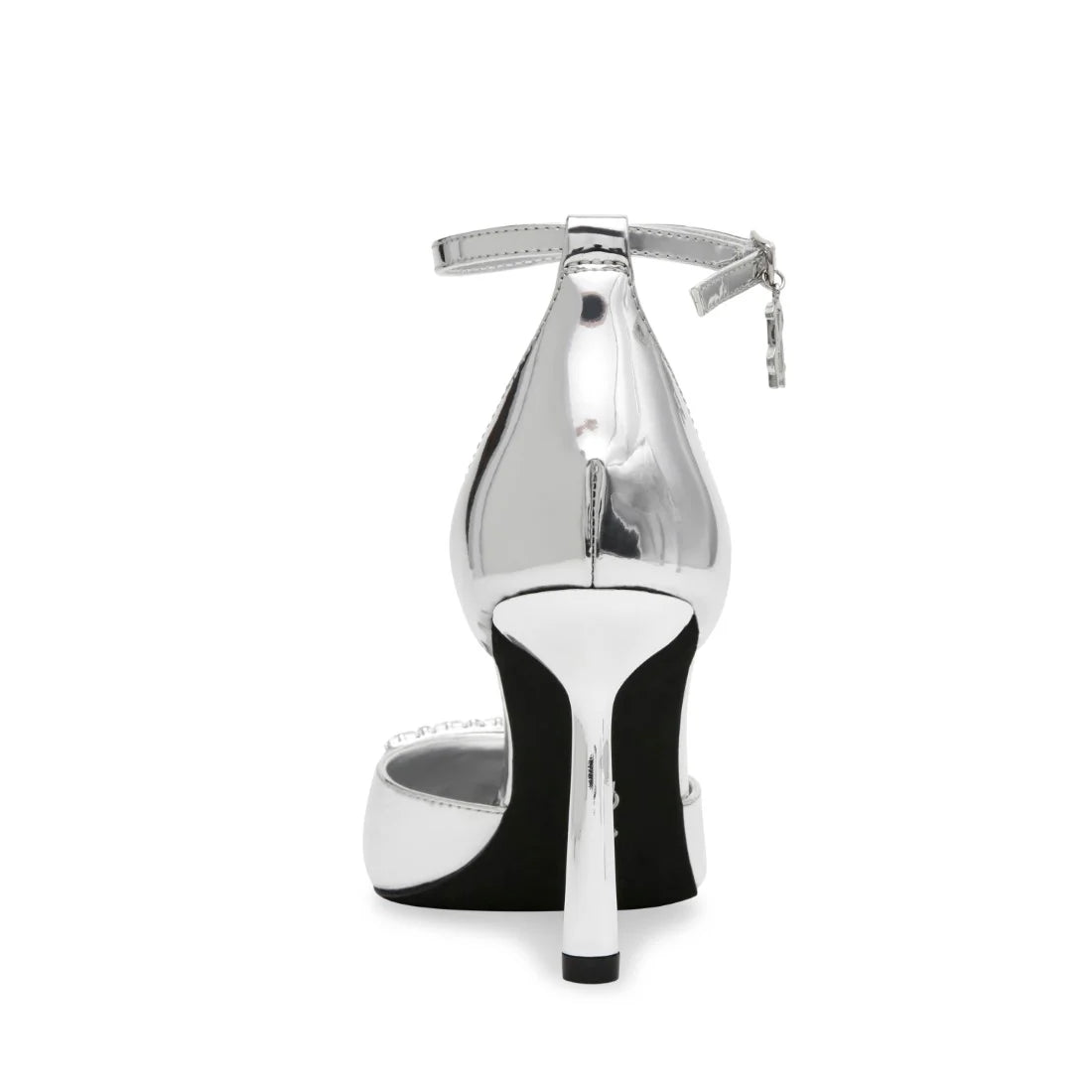 Steve Madden Pointed Toe Brooch Pump in Metallic Silver