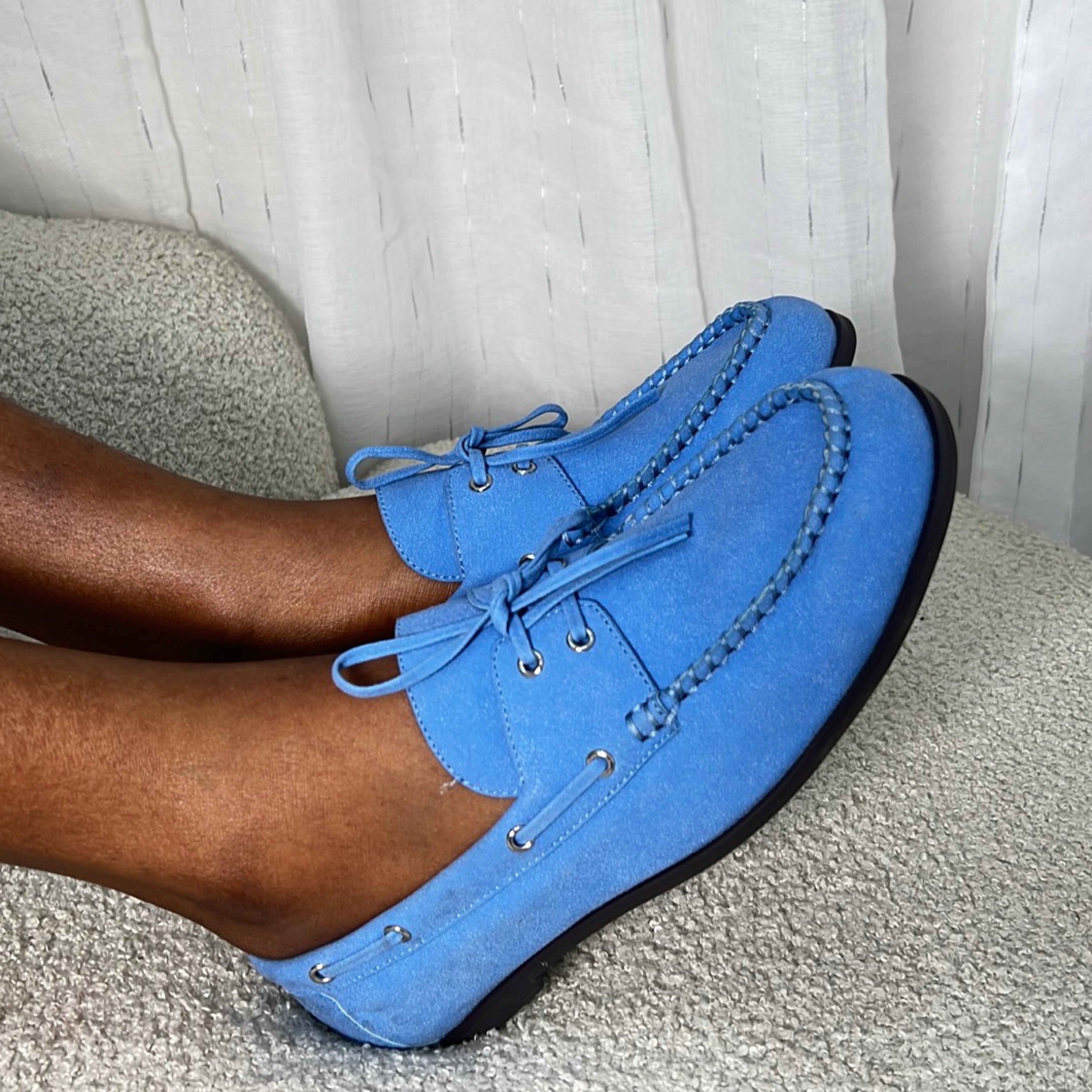 Mila Owen Mocassins in Blue