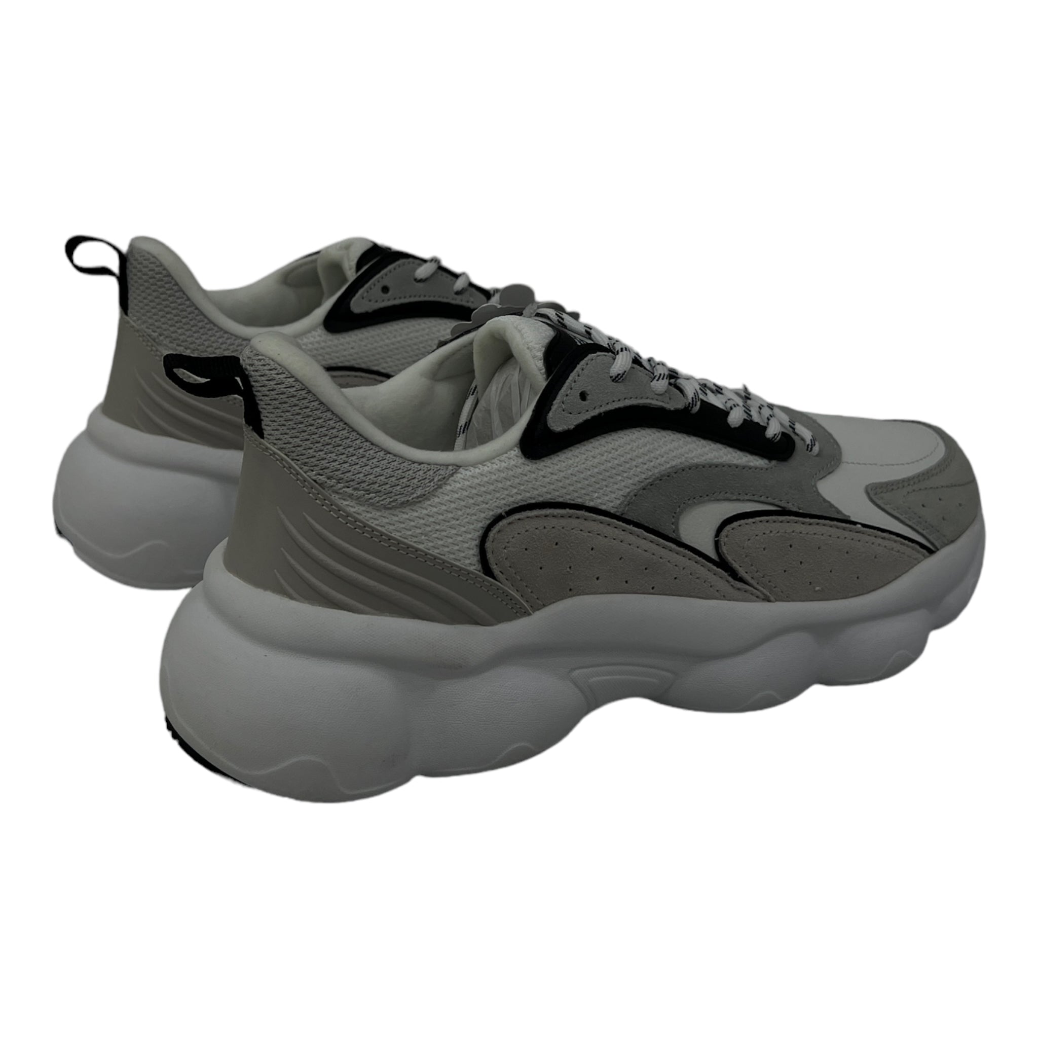 SEMIR MEN'S SNEAKERS WITH SCALLOP SOLE IN WHITE