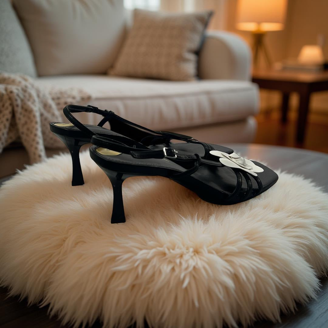 Marc Fisher Strappy Heeled Sandal in Black