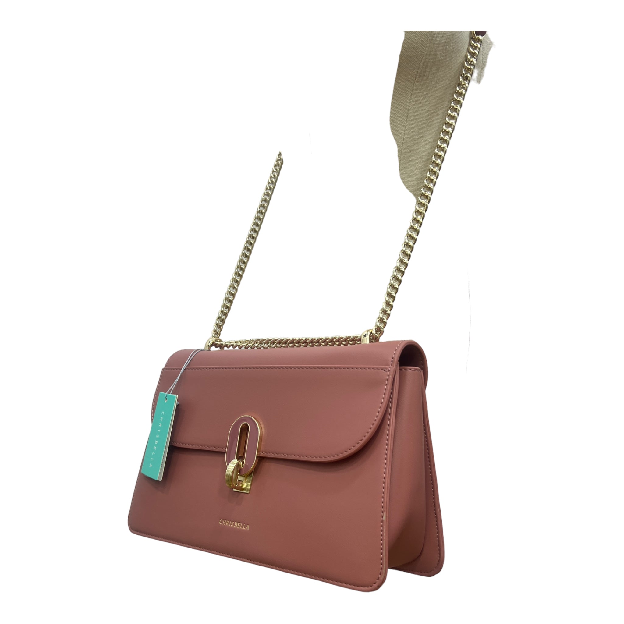 CHRISBELLA TWO-TONE FRONTAL KNOB SIDEBAG IN PINK