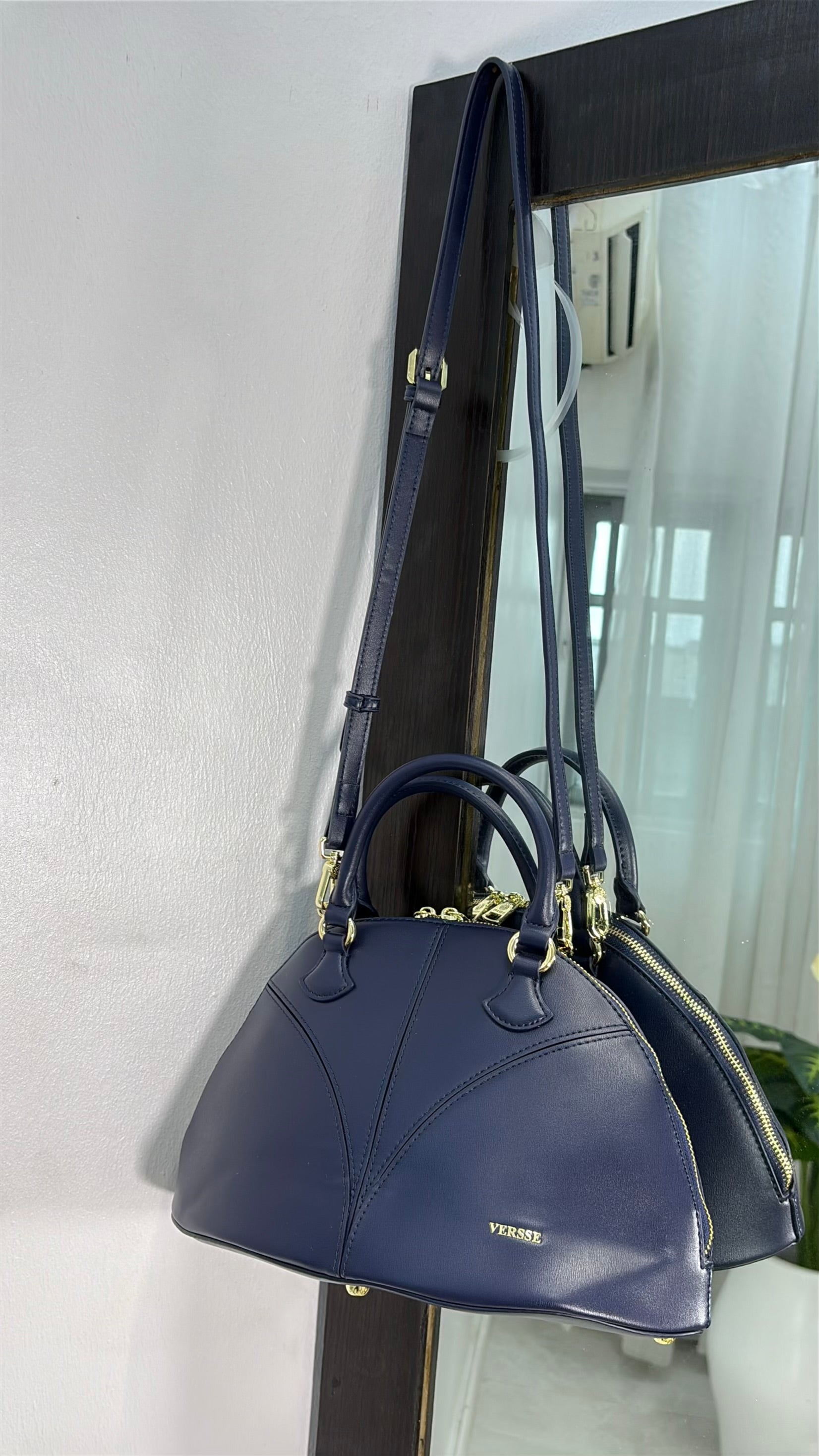 Versse Half-Moon handbag in Navy