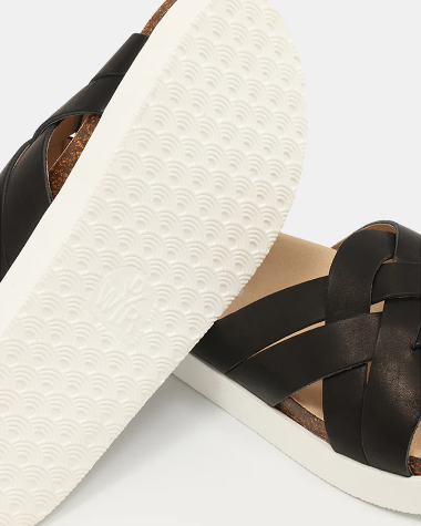 Wydr Studios Cross Strap Slide in Black