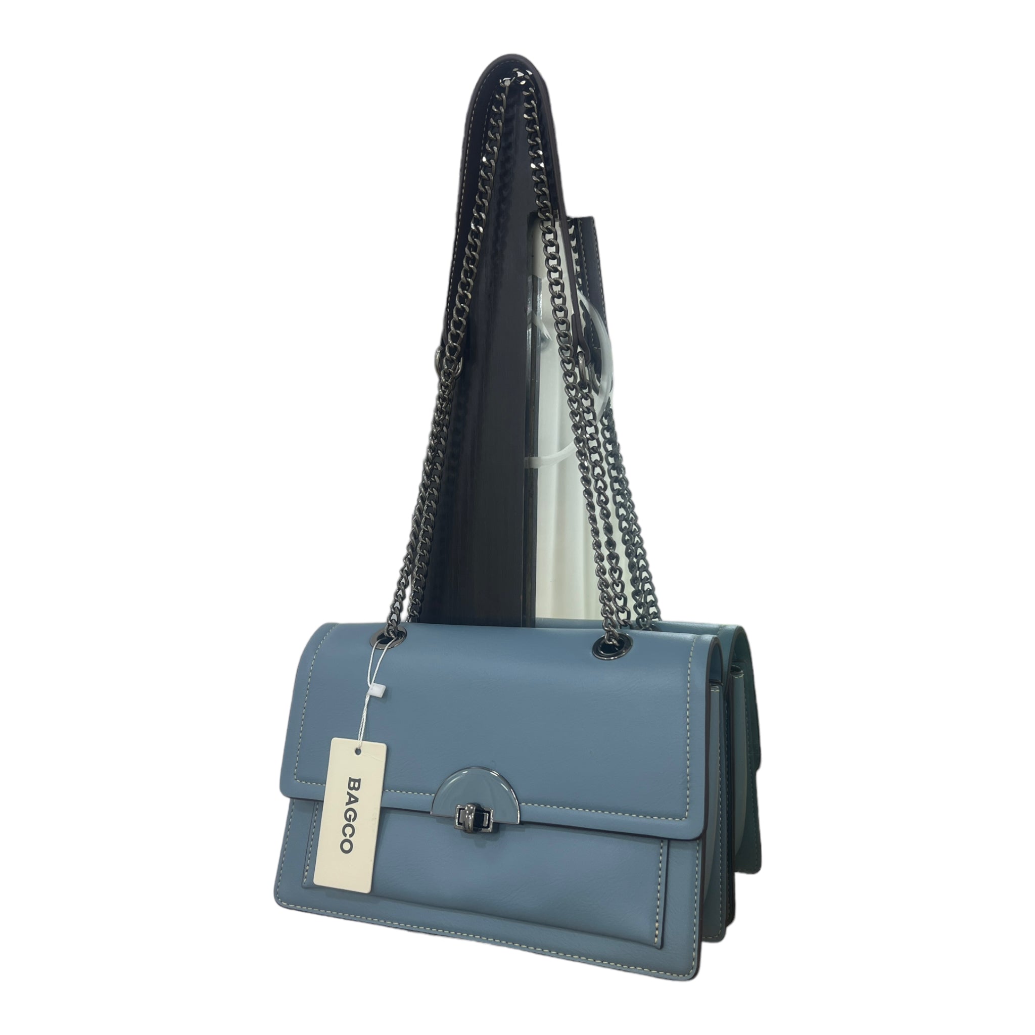 BAGCO MINI STRUCTURED SLINGBAG IN BLUE