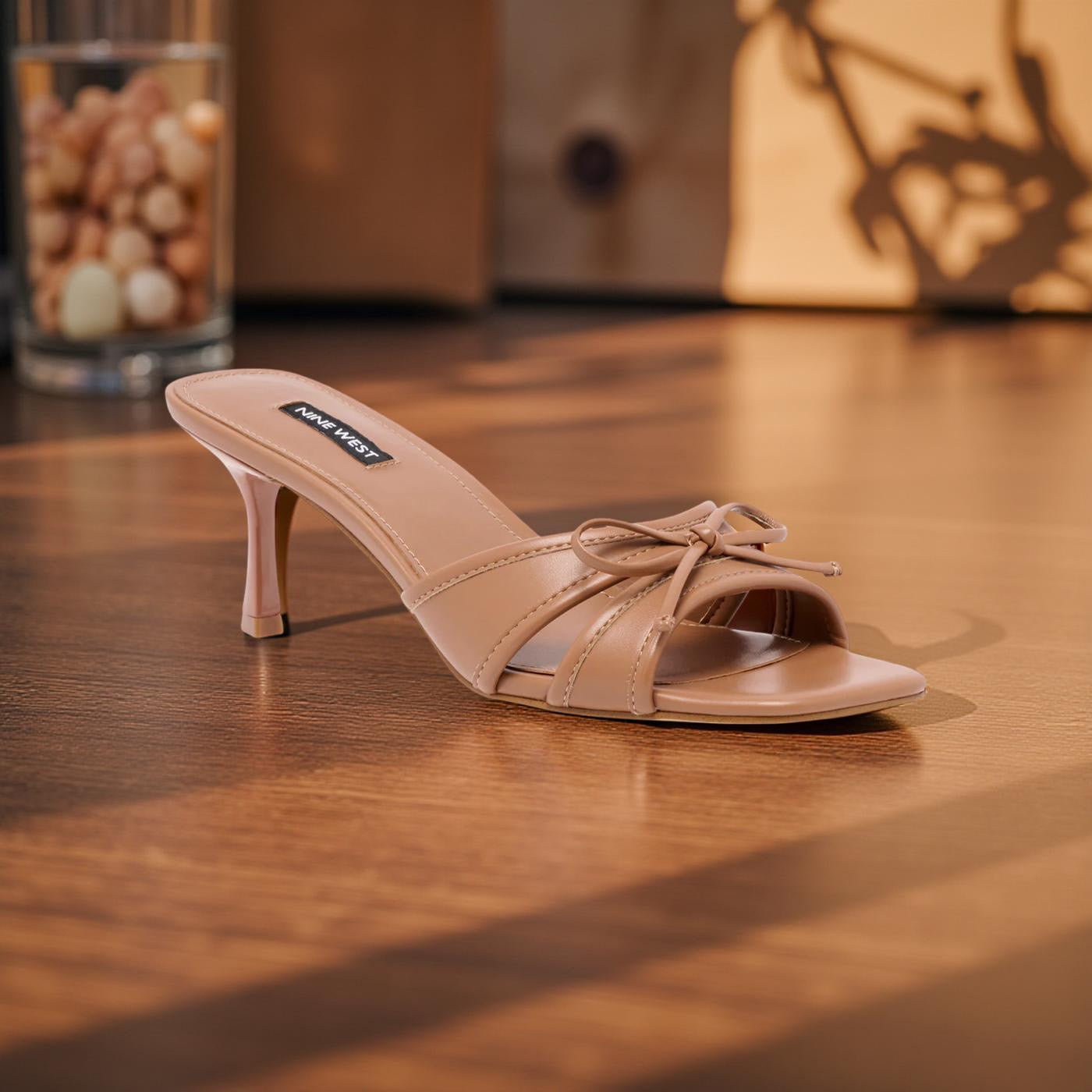 Nine West Bow Detail Mule in Brown