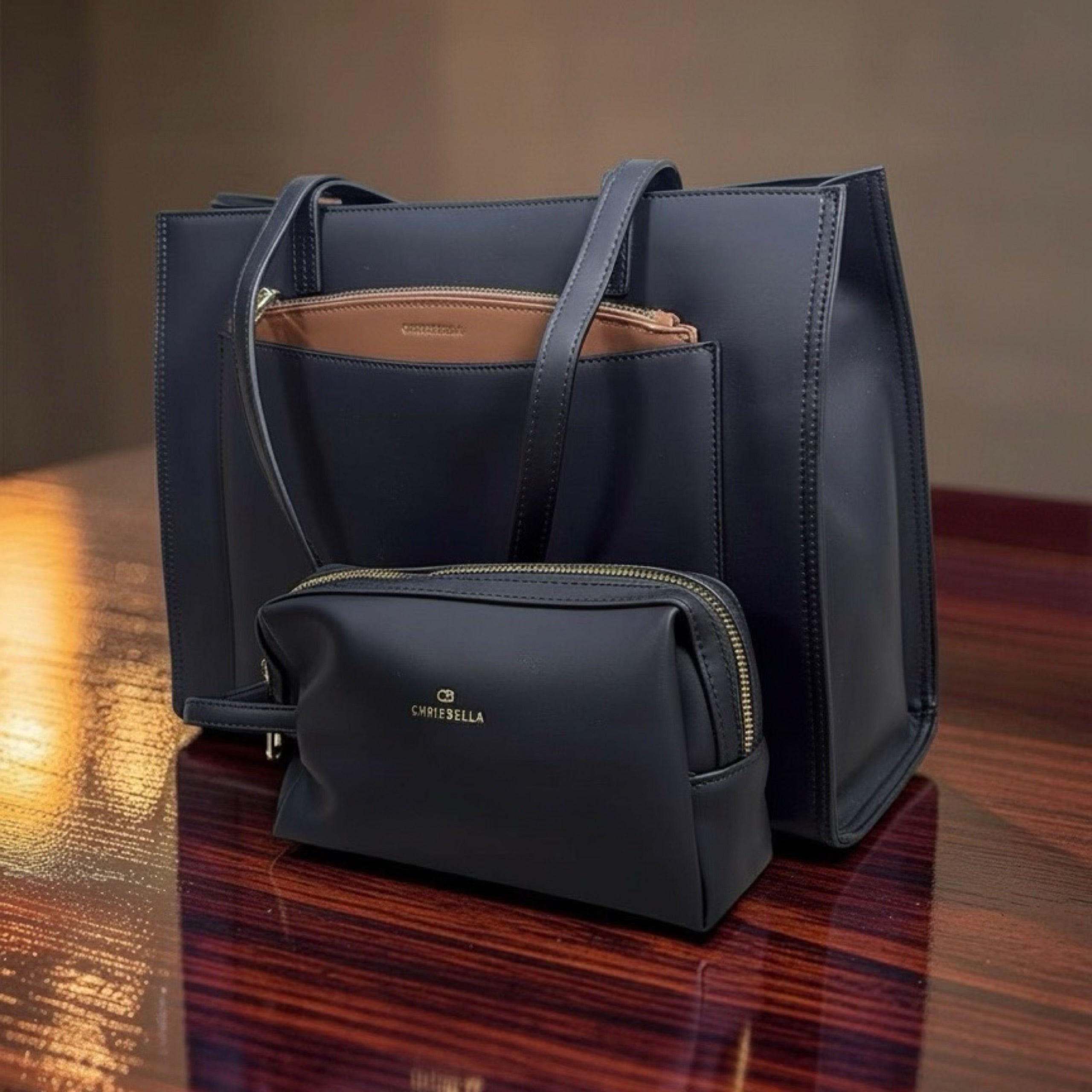 Chrisbella 3-in-1 Shoulder Bag in Black