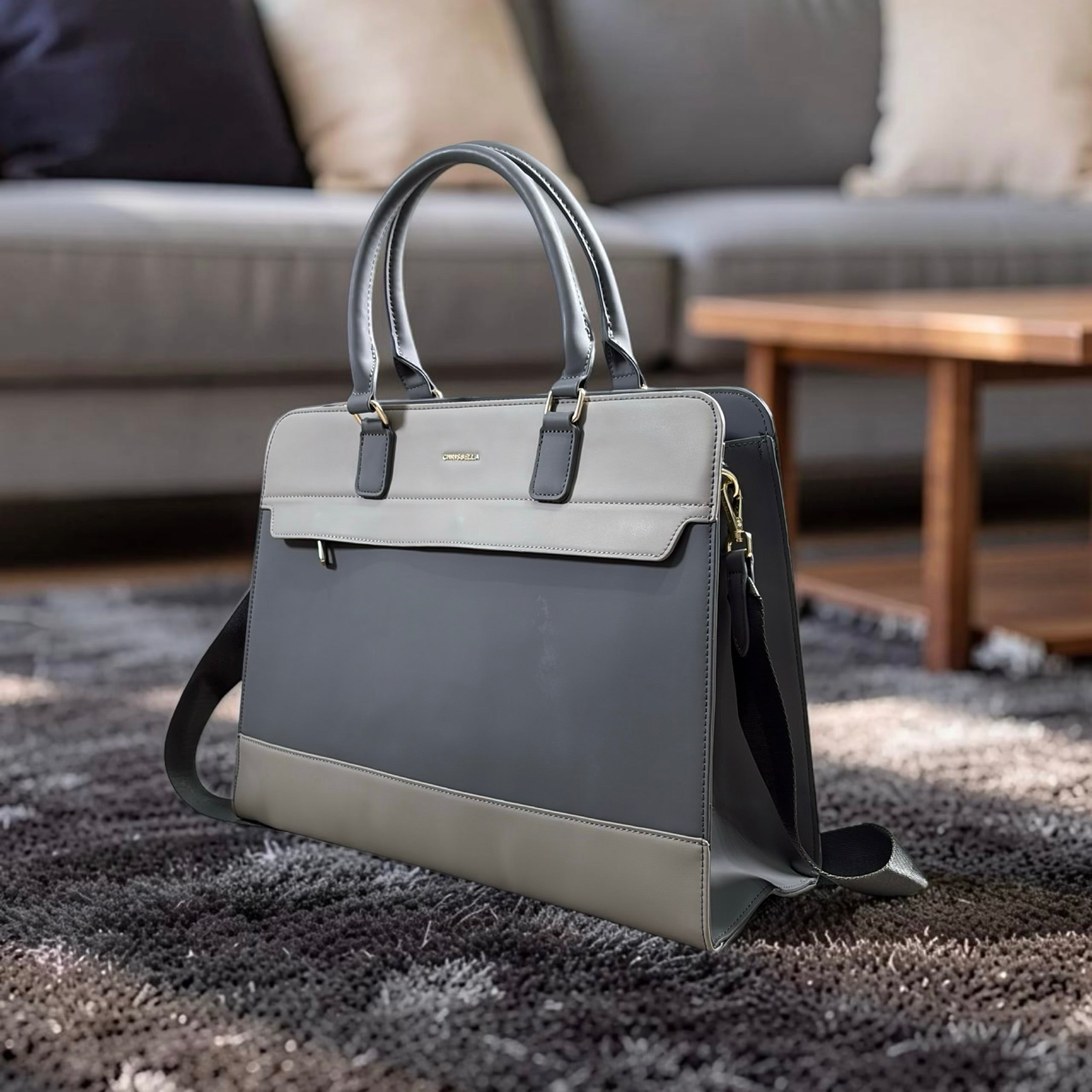 Chrisbella Unisex Laptop/Travel Bag in Grey