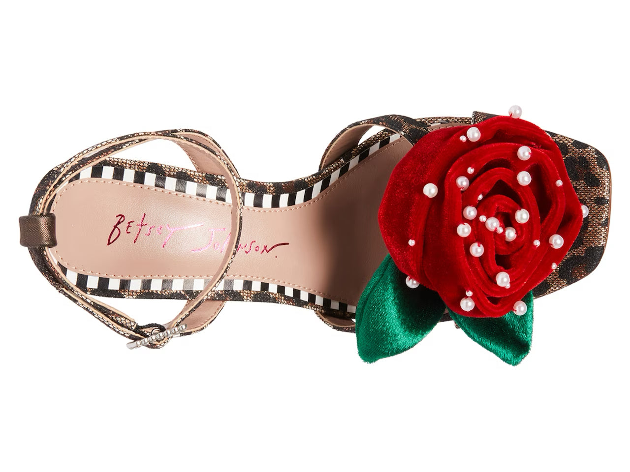 BETSEY JOHNSON BROWN ROSE DETAIL FLOWER