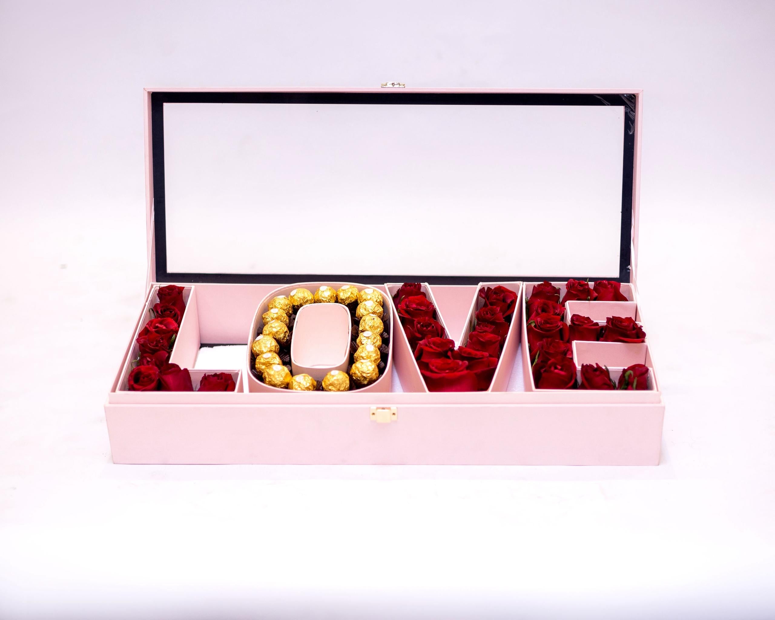 Love Roses & Chocolate Flower Box