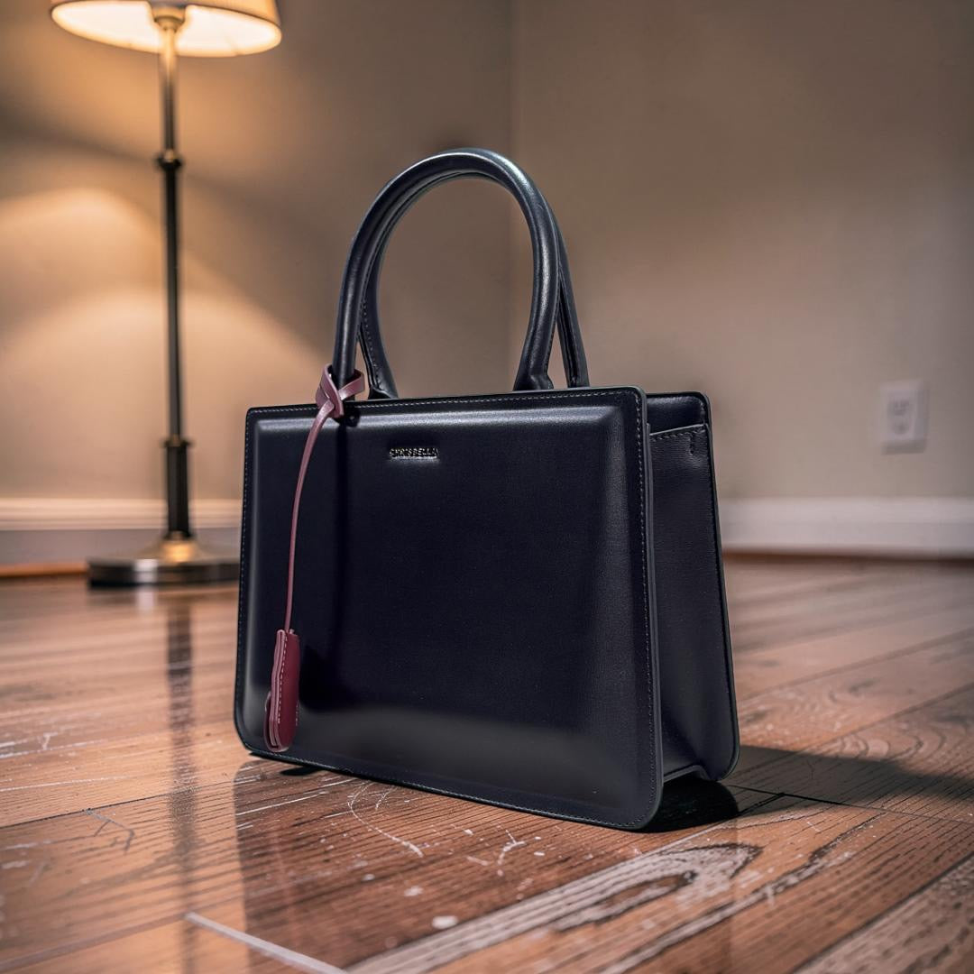 Chrisbella Medium Structured Bag in Black