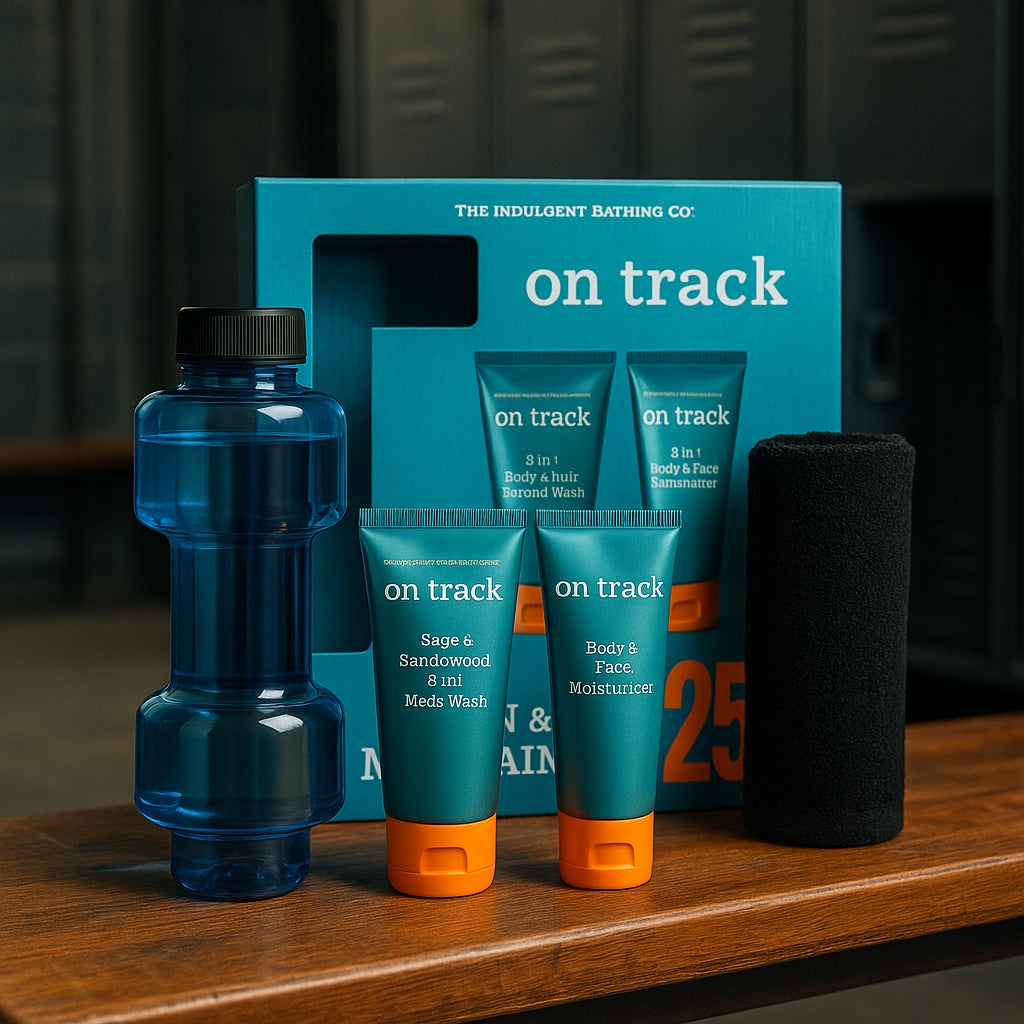 On Track Sage & Sandalwood Fragranced Train & Maintain Kit for Men