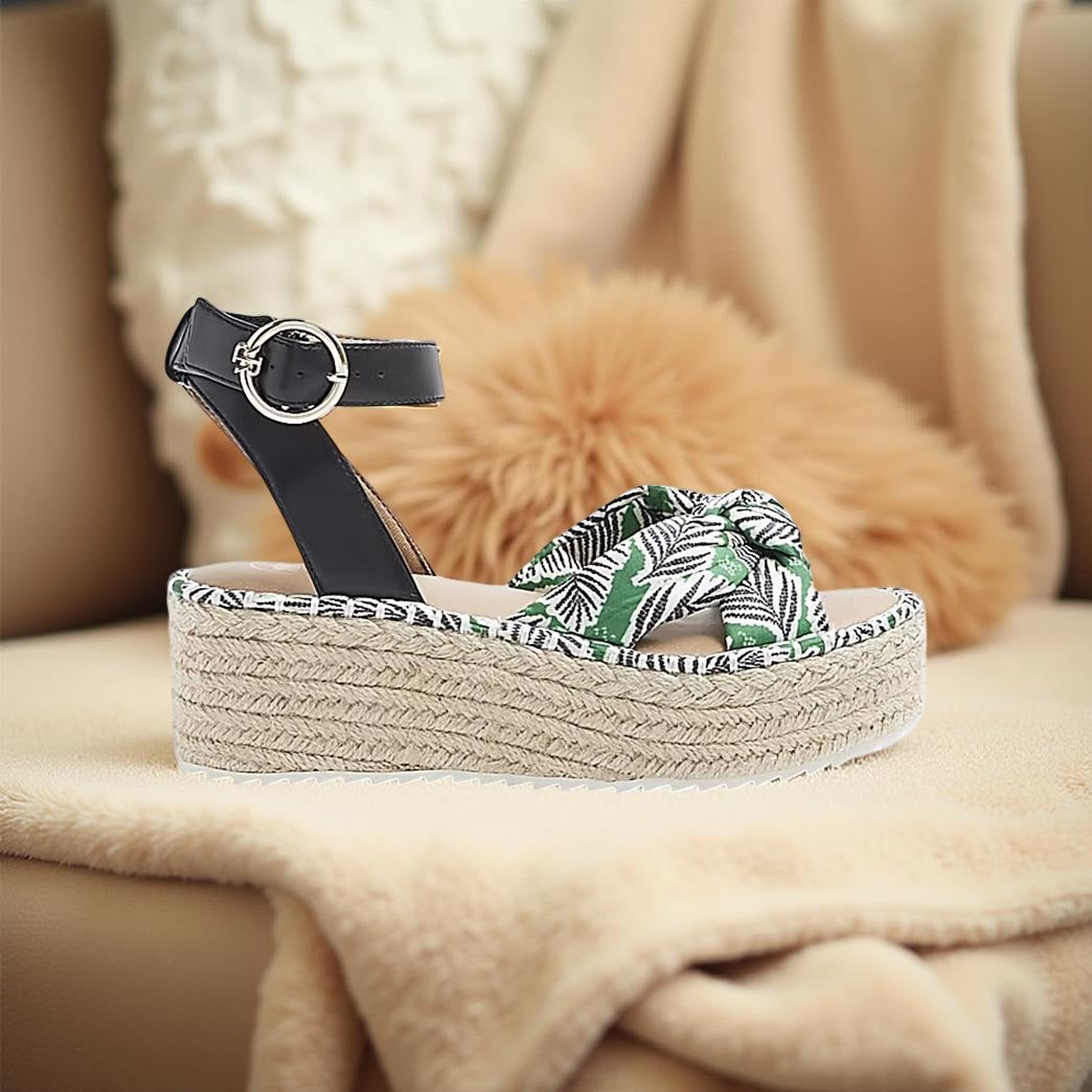 River Island Knot Espadrille Sandal in Green