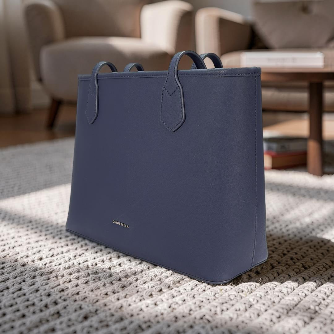 Chrisbella 2-in-1 Classic Tote in Navy