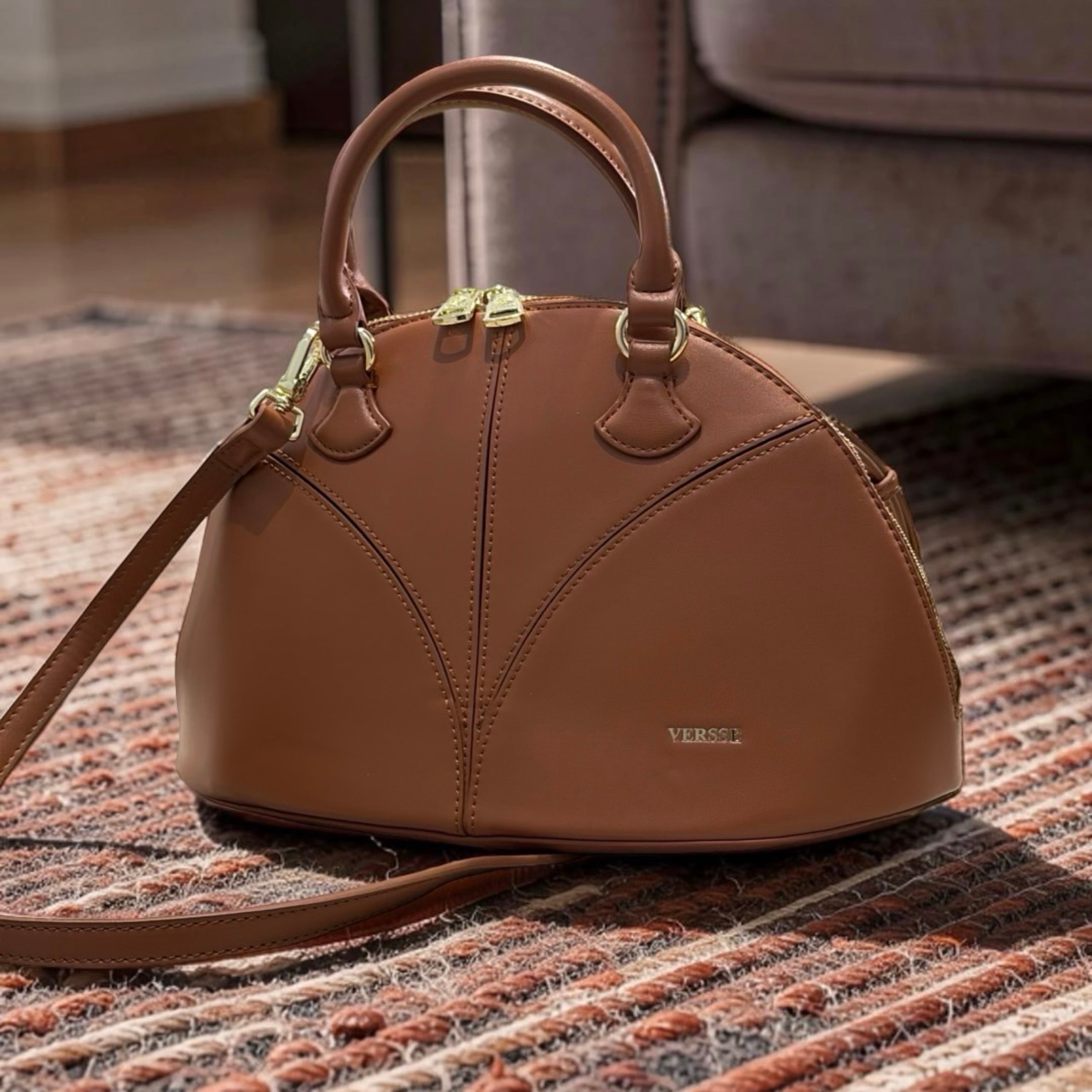 Versse Half-Moon handbag in Brown
