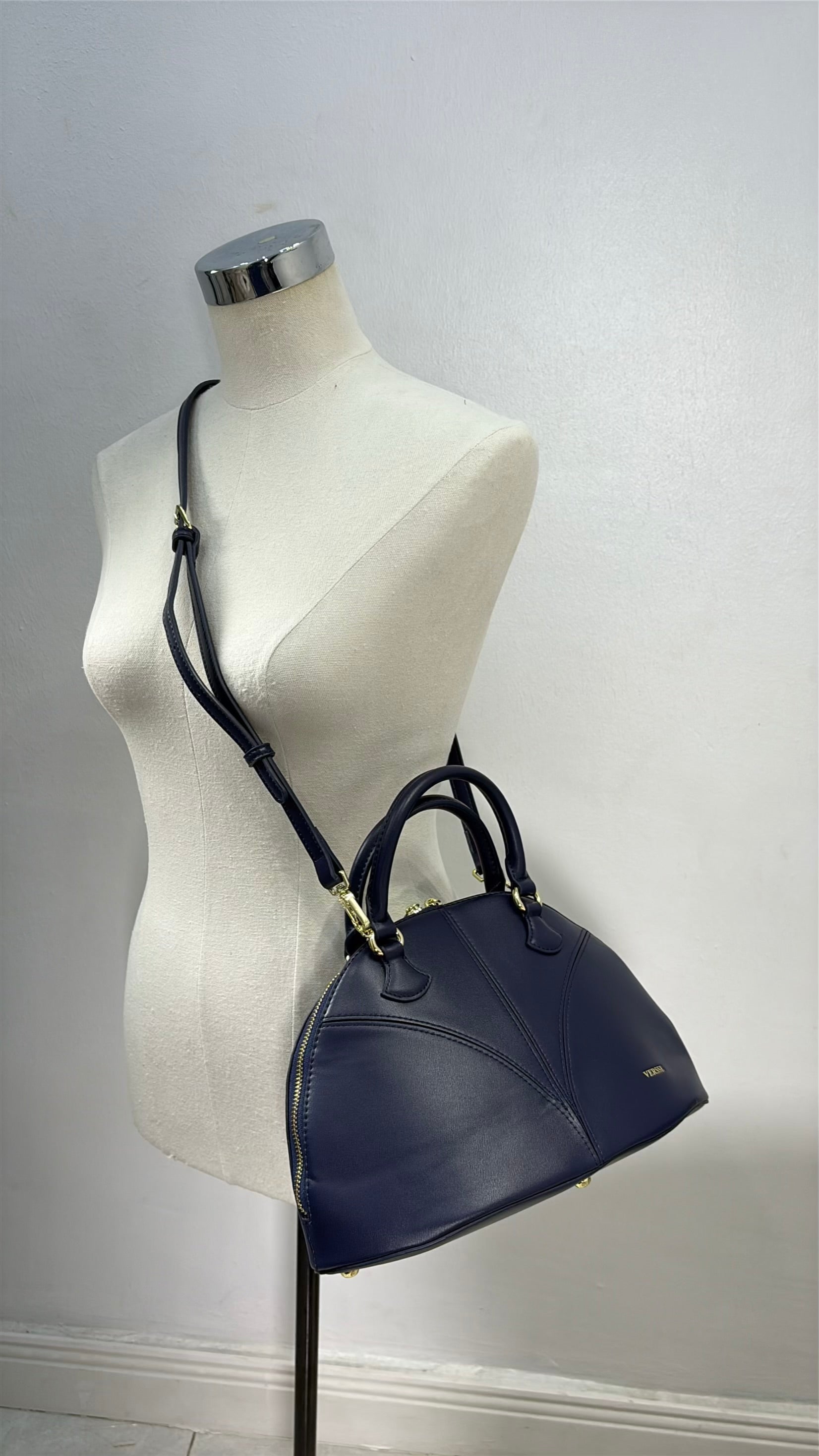 Versse Half-Moon handbag in Navy