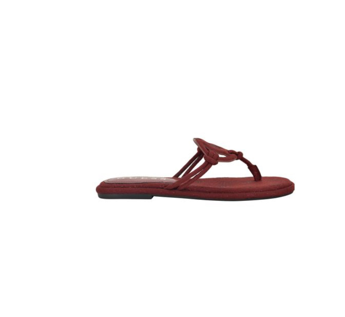 Guess Fabric Slippers in Burgundy