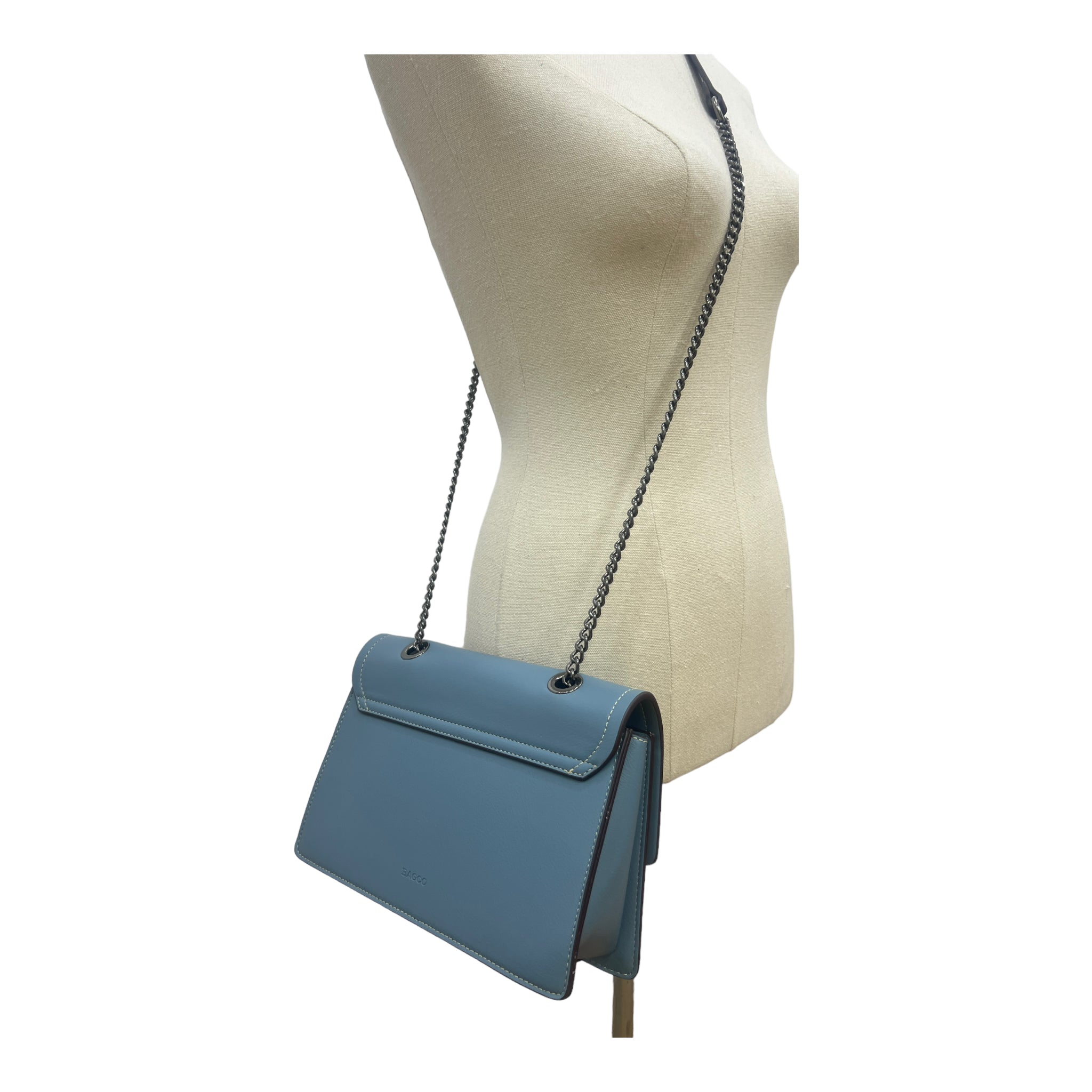 BAGCO MINI STRUCTURED SLINGBAG IN BLUE
