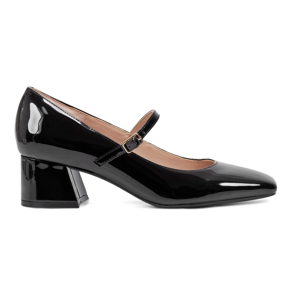 Easy Spirit Patent Leather Maryjane Block Heel Pump Black
