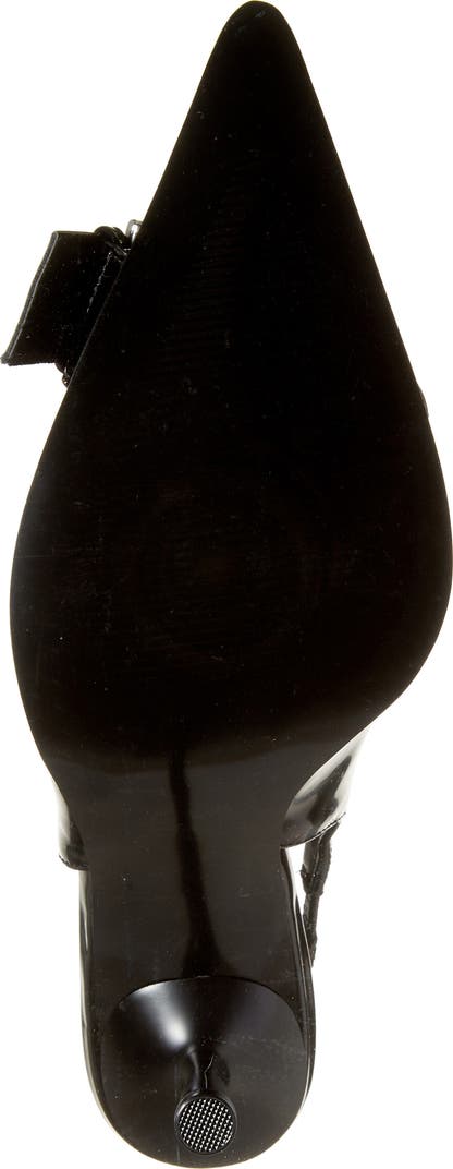 Steve Madden Pointed Toe Buckle Detail Slingback Heels in Oxblood