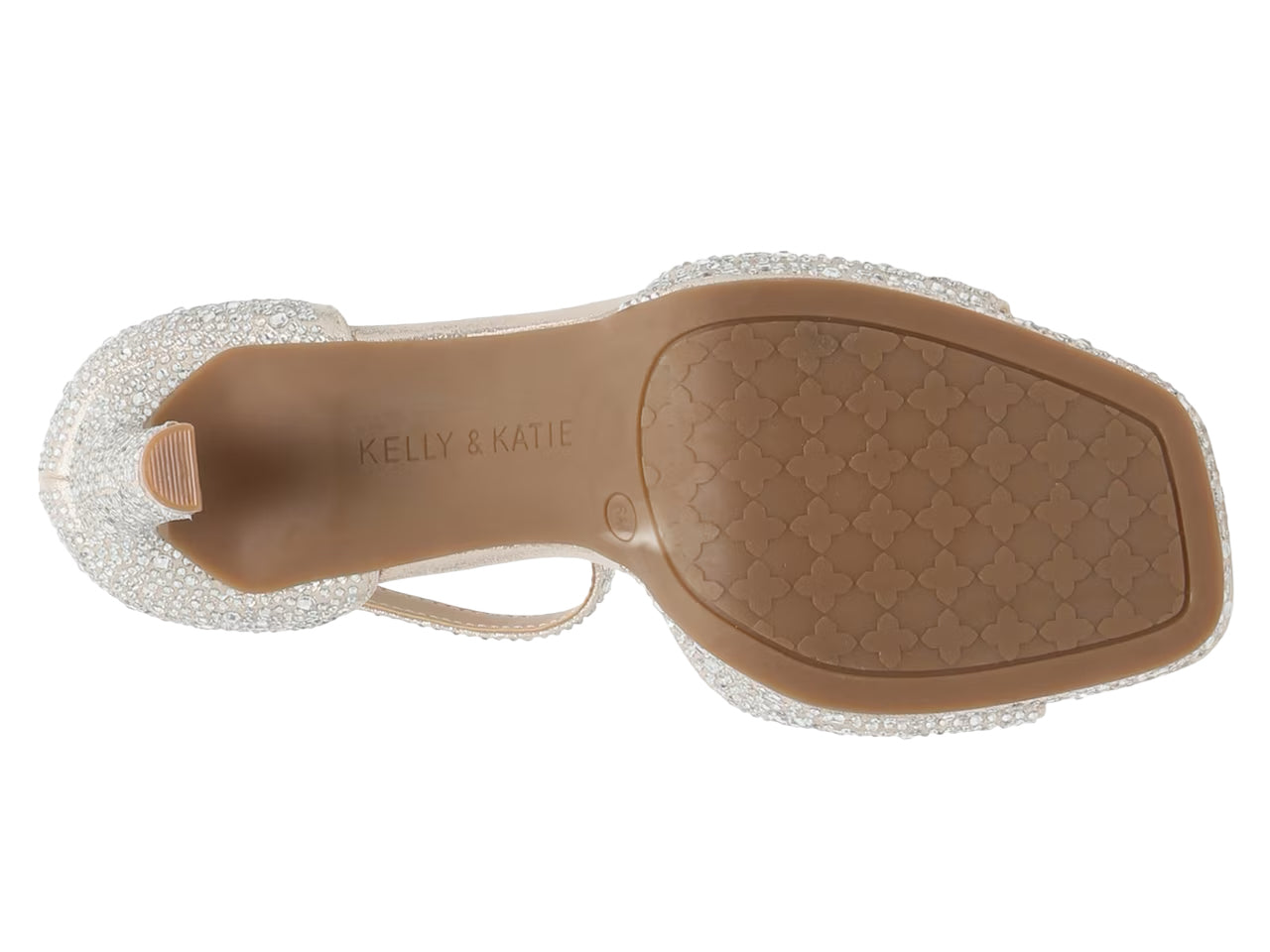 KELLY & KATIE CHAMPAGNE EMBELLISHED PLATFORM SANDAL