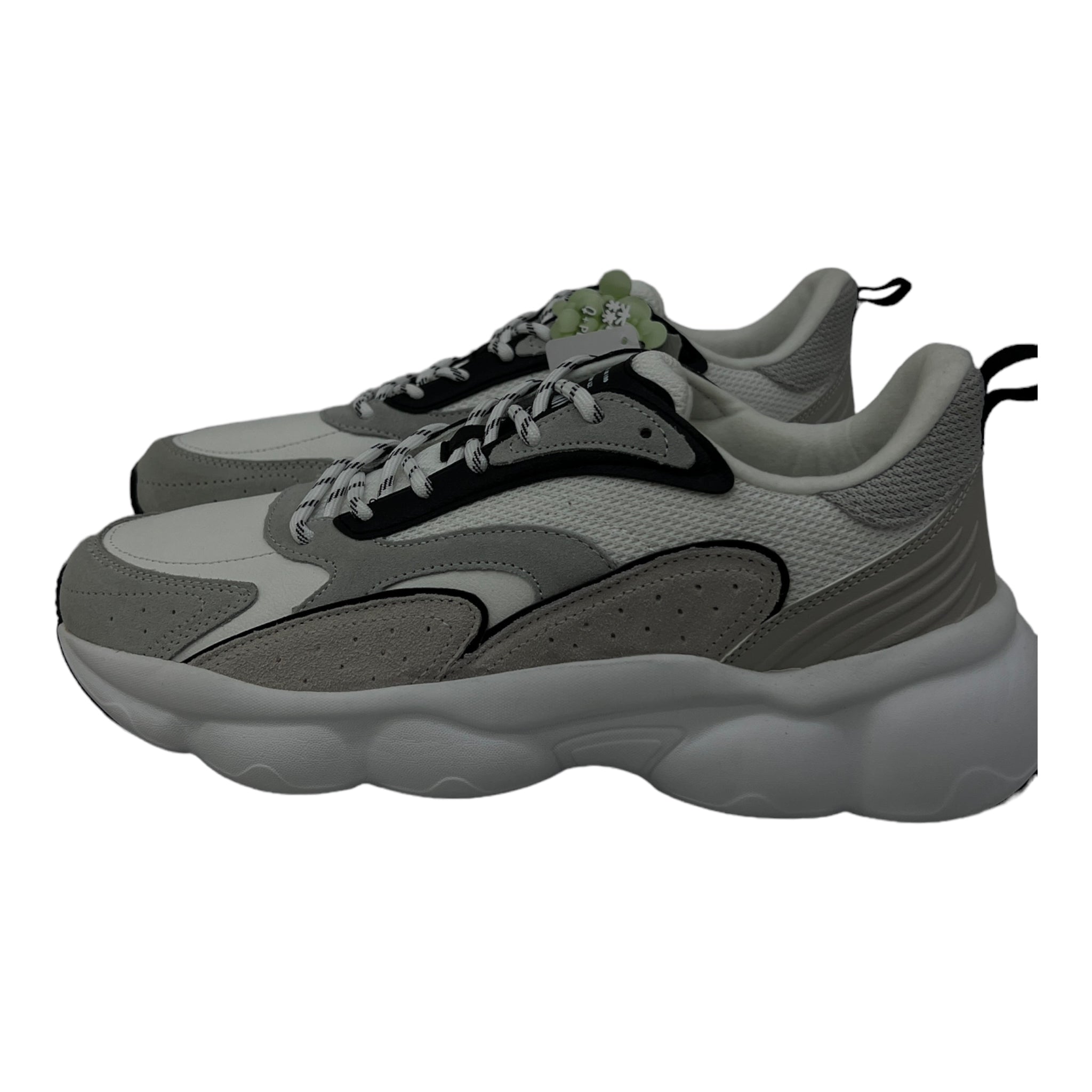 SEMIR MEN'S SNEAKERS WITH SCALLOP SOLE IN WHITE