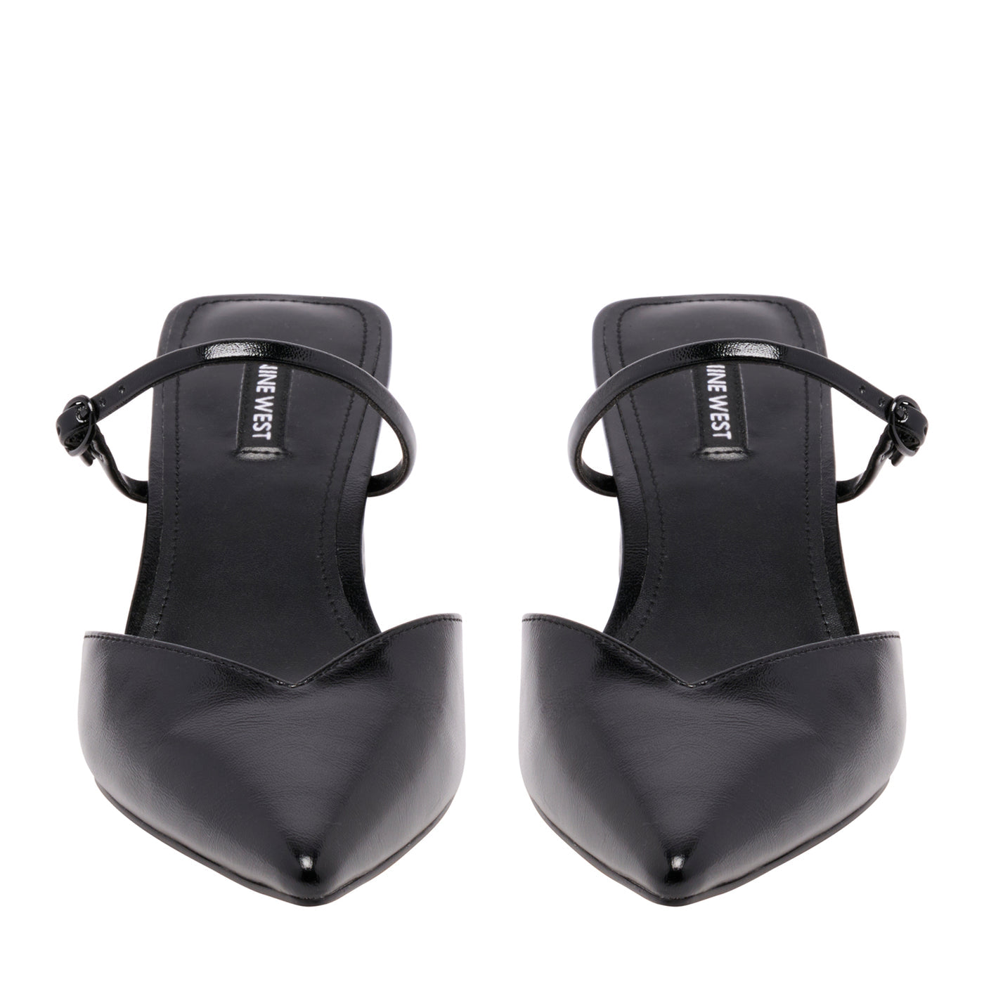 Nine West Pointed Toe Block Heel Mule in Black