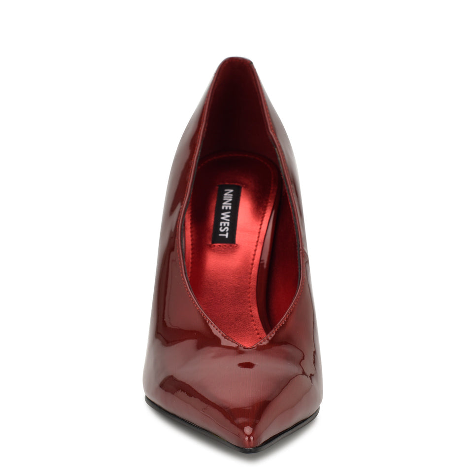 Nine West Pointed Toe Pump in Red Mirror
