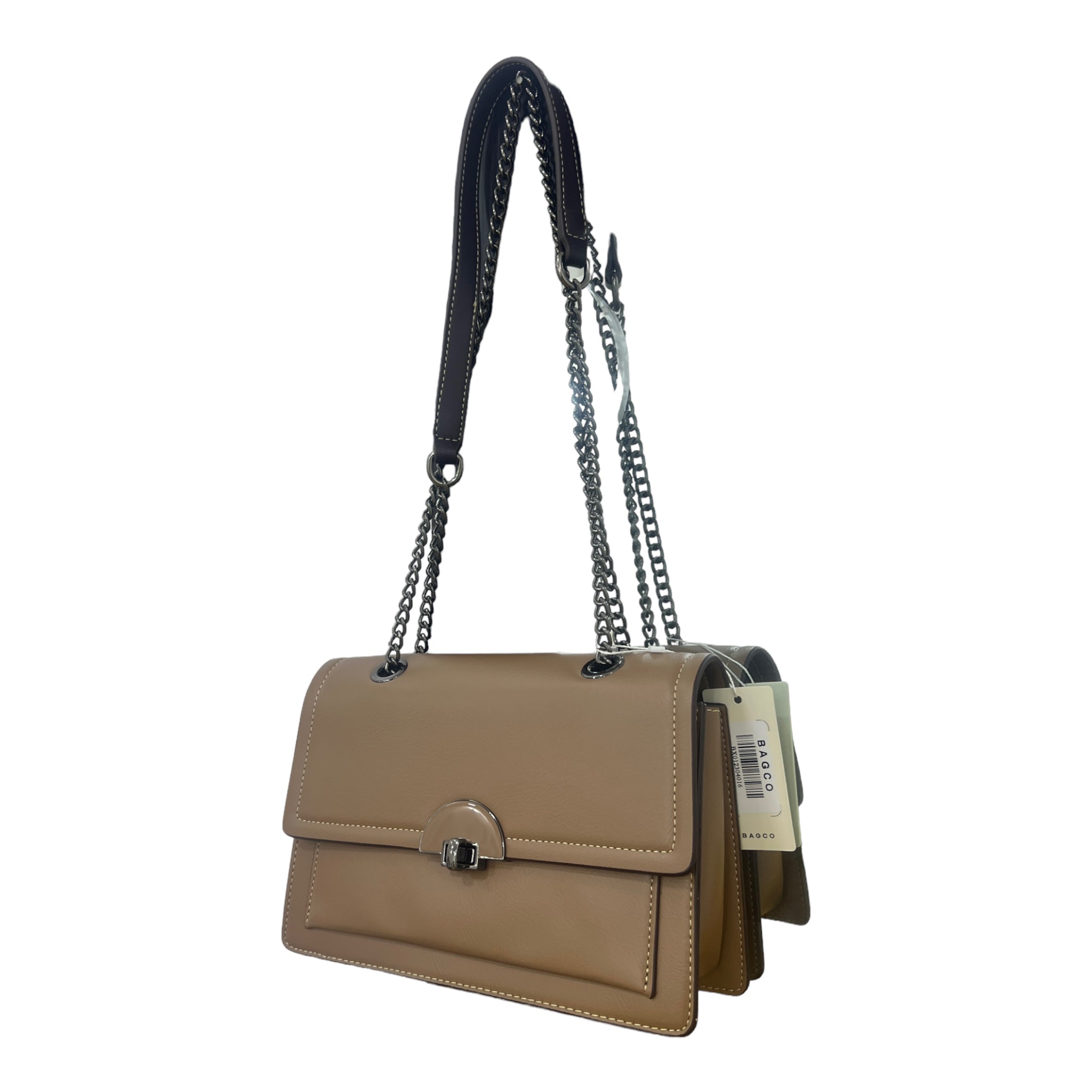 BAGCO MINI STRUCTURED SLINGBAG IN BEIGE