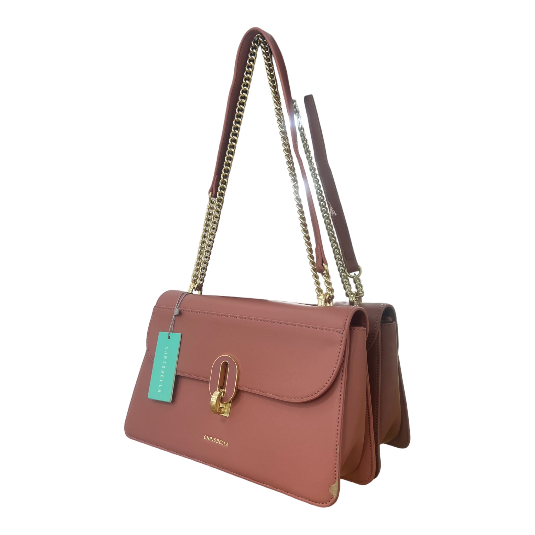 CHRISBELLA TWO-TONE FRONTAL KNOB SIDEBAG IN PINK
