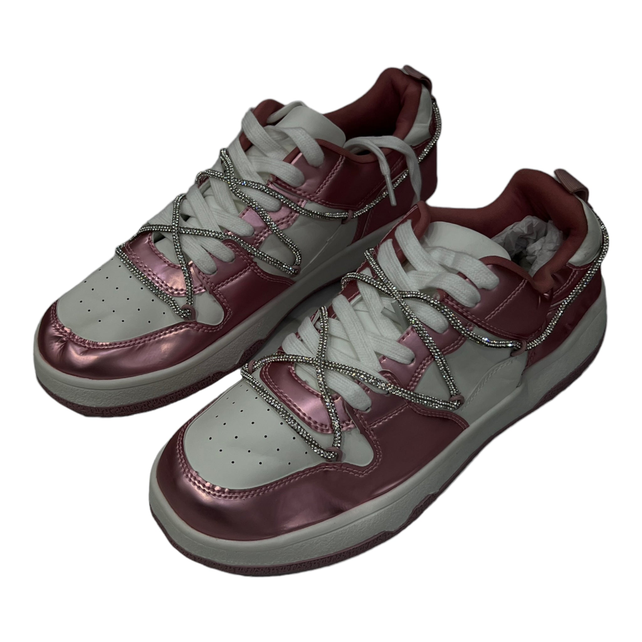 TOP MODA LACE-UP SNEAKERS IN PINK