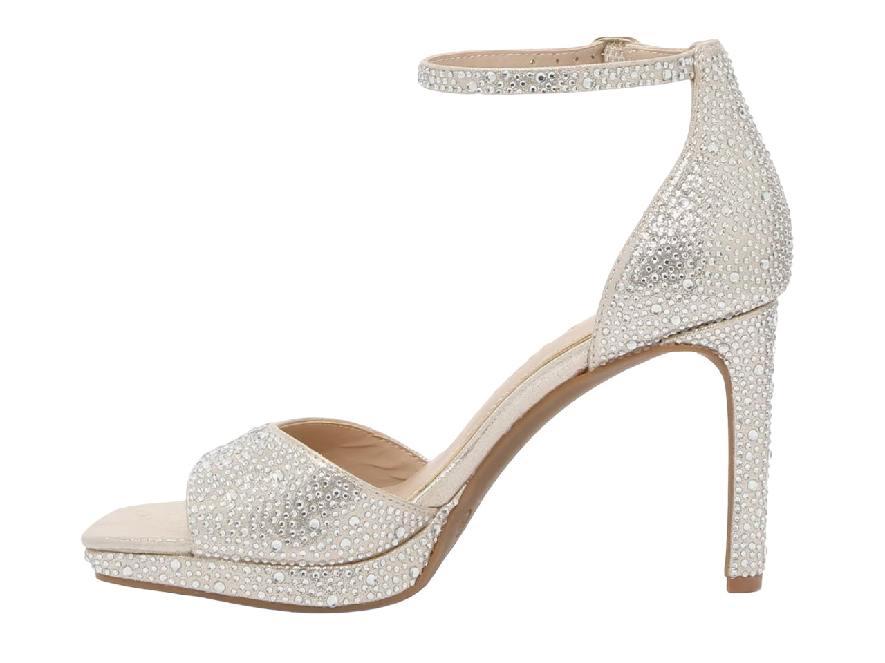 KELLY & KATIE CHAMPAGNE EMBELLISHED PLATFORM SANDAL