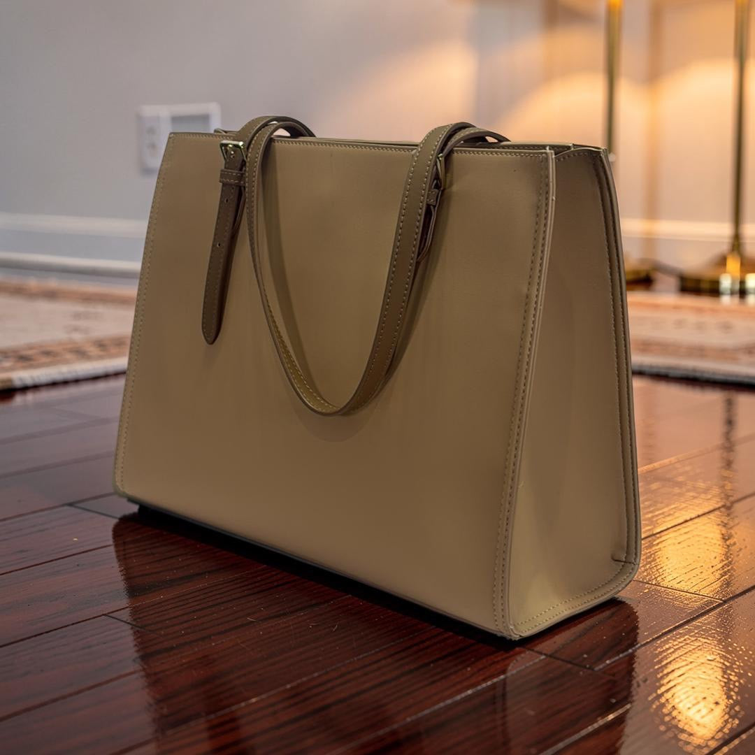 Chrisbella Basic Large Tote in Nude