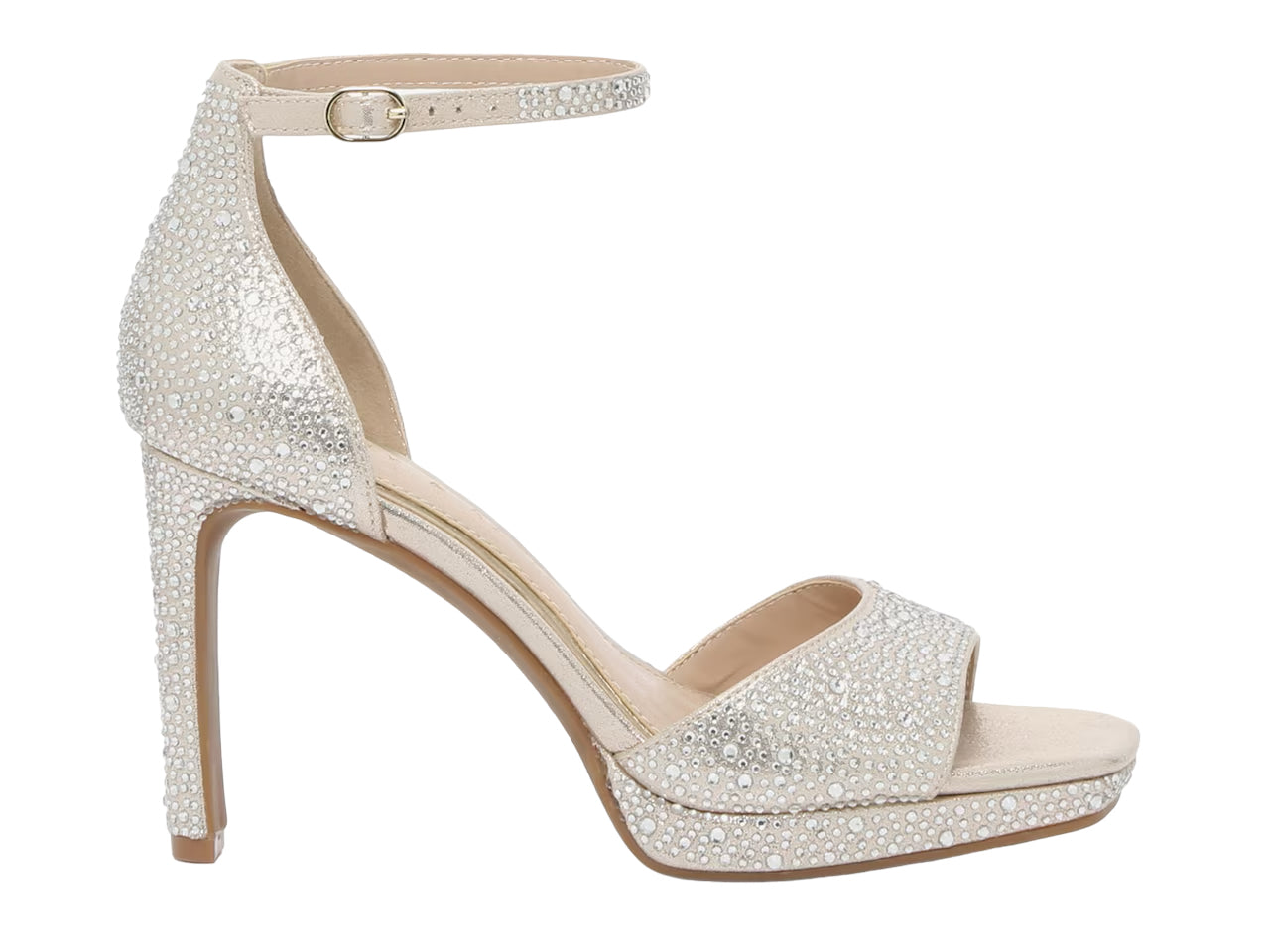 KELLY & KATIE CHAMPAGNE EMBELLISHED PLATFORM SANDAL