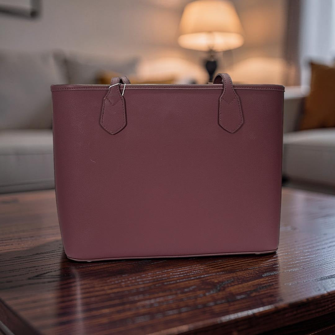 Chrisbella 2-in-1 Classic Tote in Burgundy