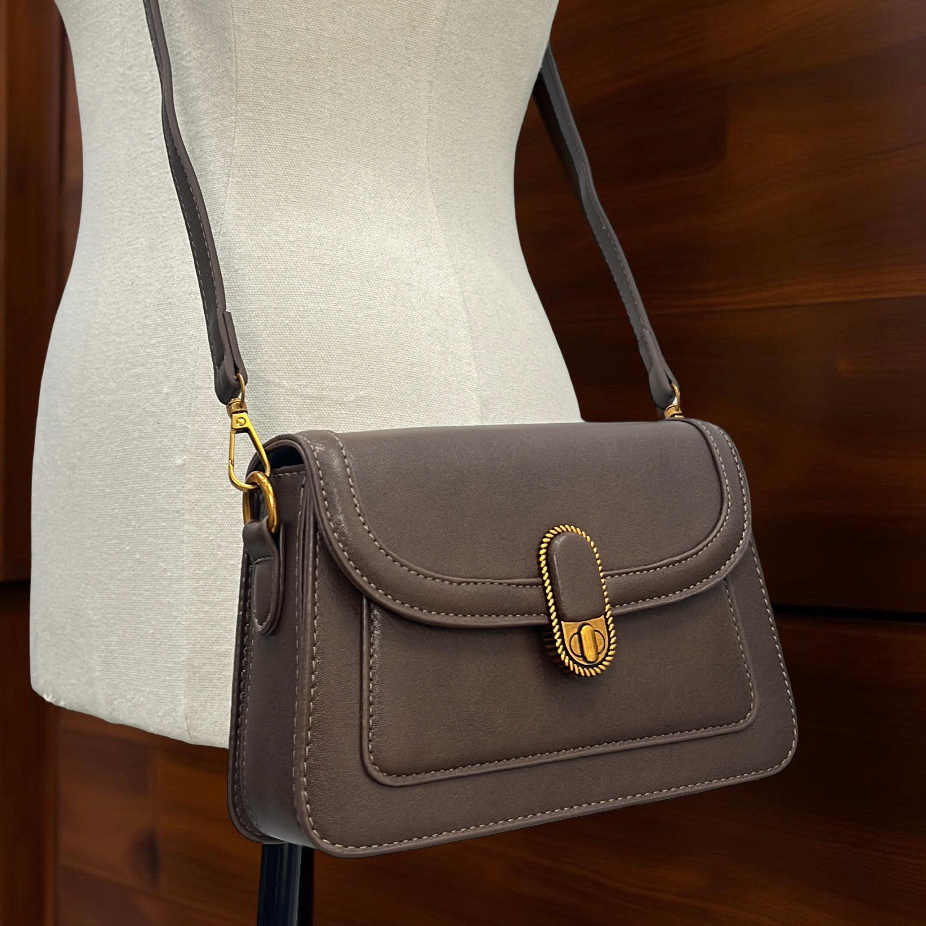 Classic Front-Pocket Mini Bag in Coffee