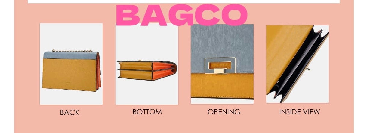 BAGCO TWO-TONE SLING BAG IN YELLOW