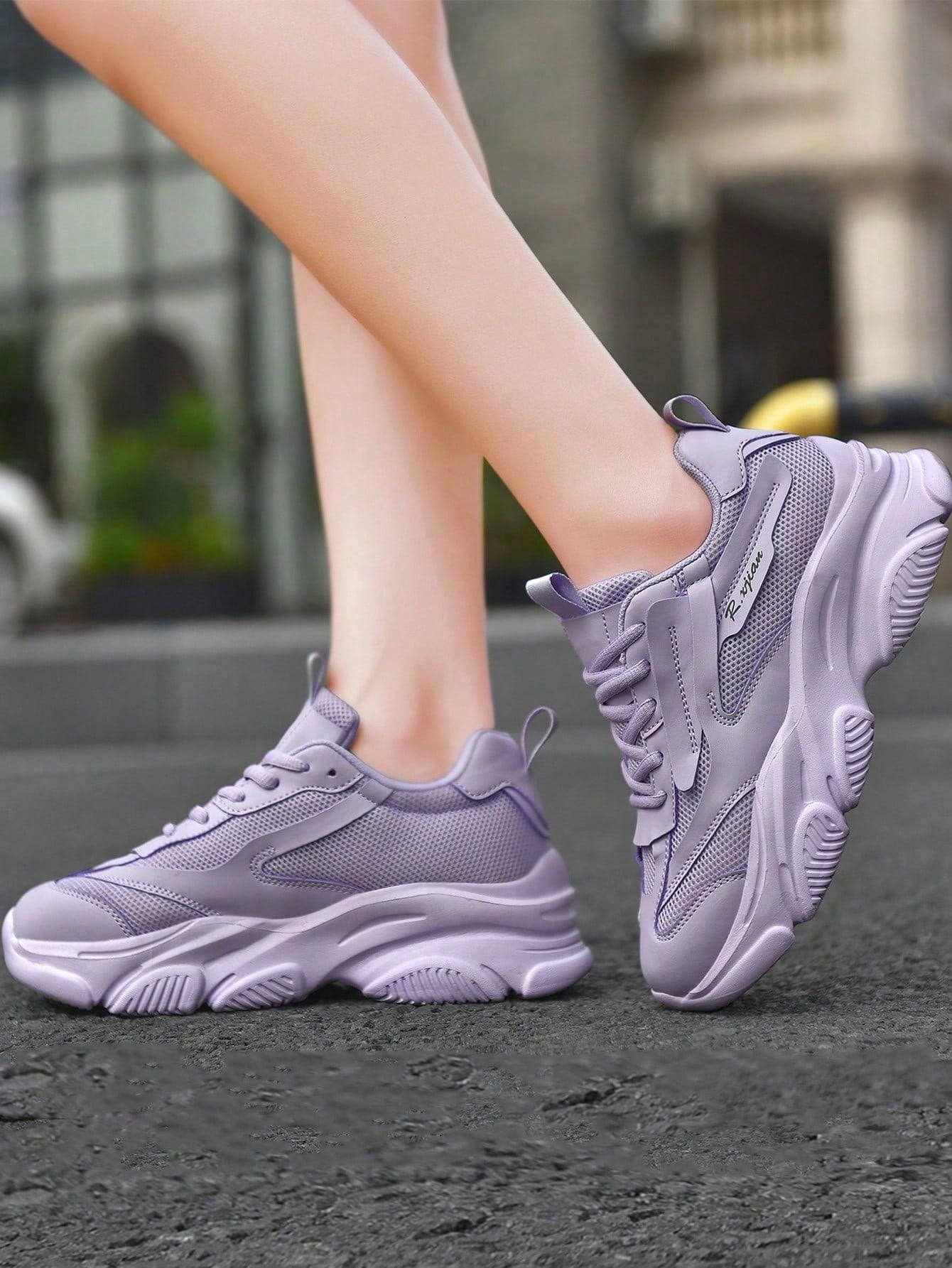 R.Xjian Comfort Mesh Sneakers in Lavender