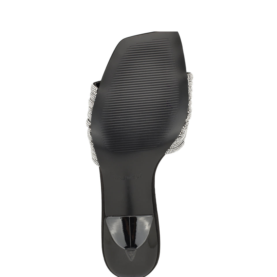 Nine West Embellished Strap Mule in Black