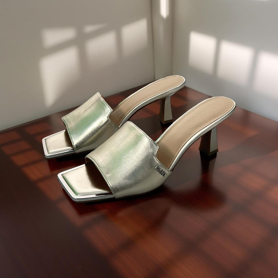 DKNY Single Strap Mule in Gold