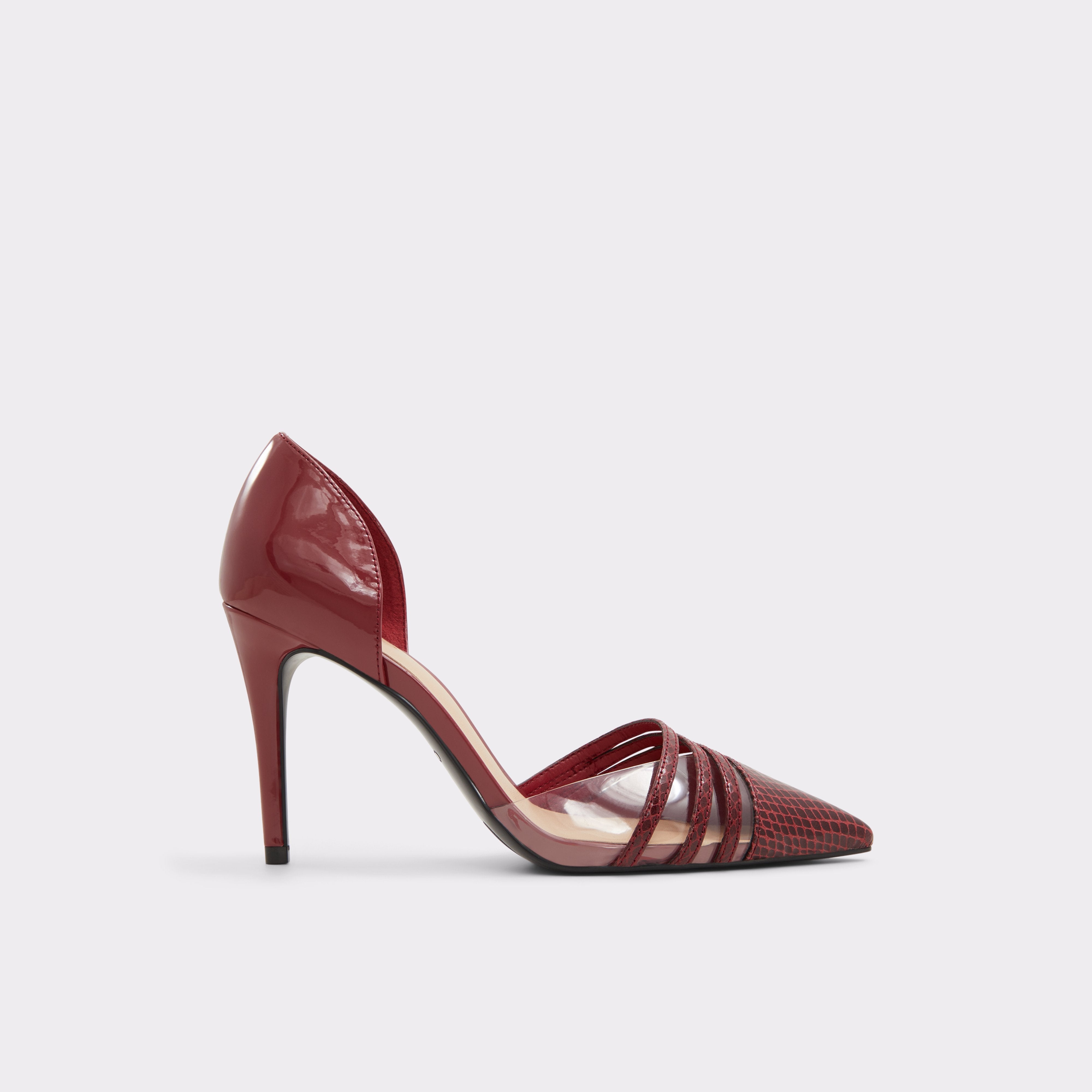 ALDO BORDO D'ORSAY VINYL TWO-PART PATENT PUMP