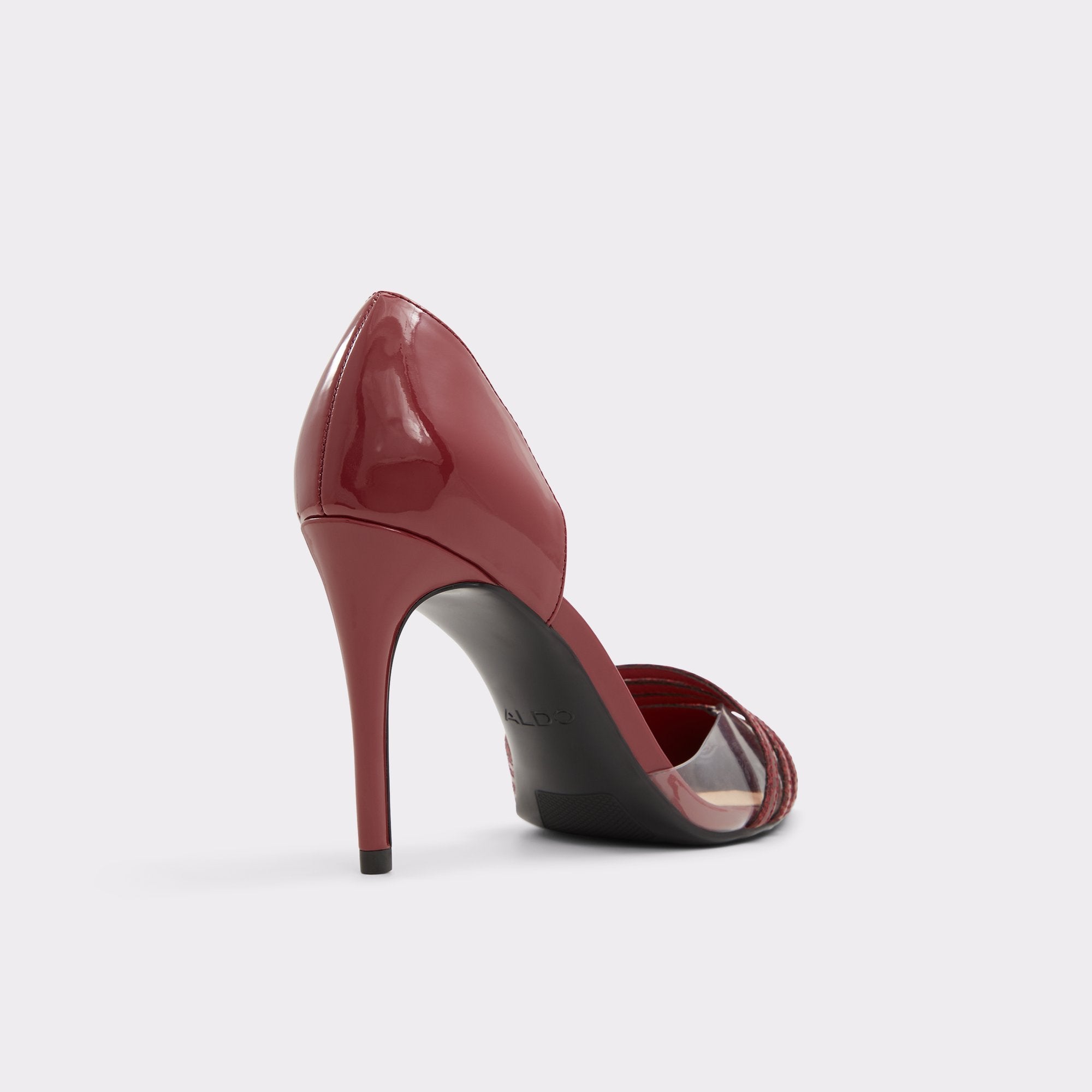 ALDO BORDO D'ORSAY VINYL TWO-PART PATENT PUMP