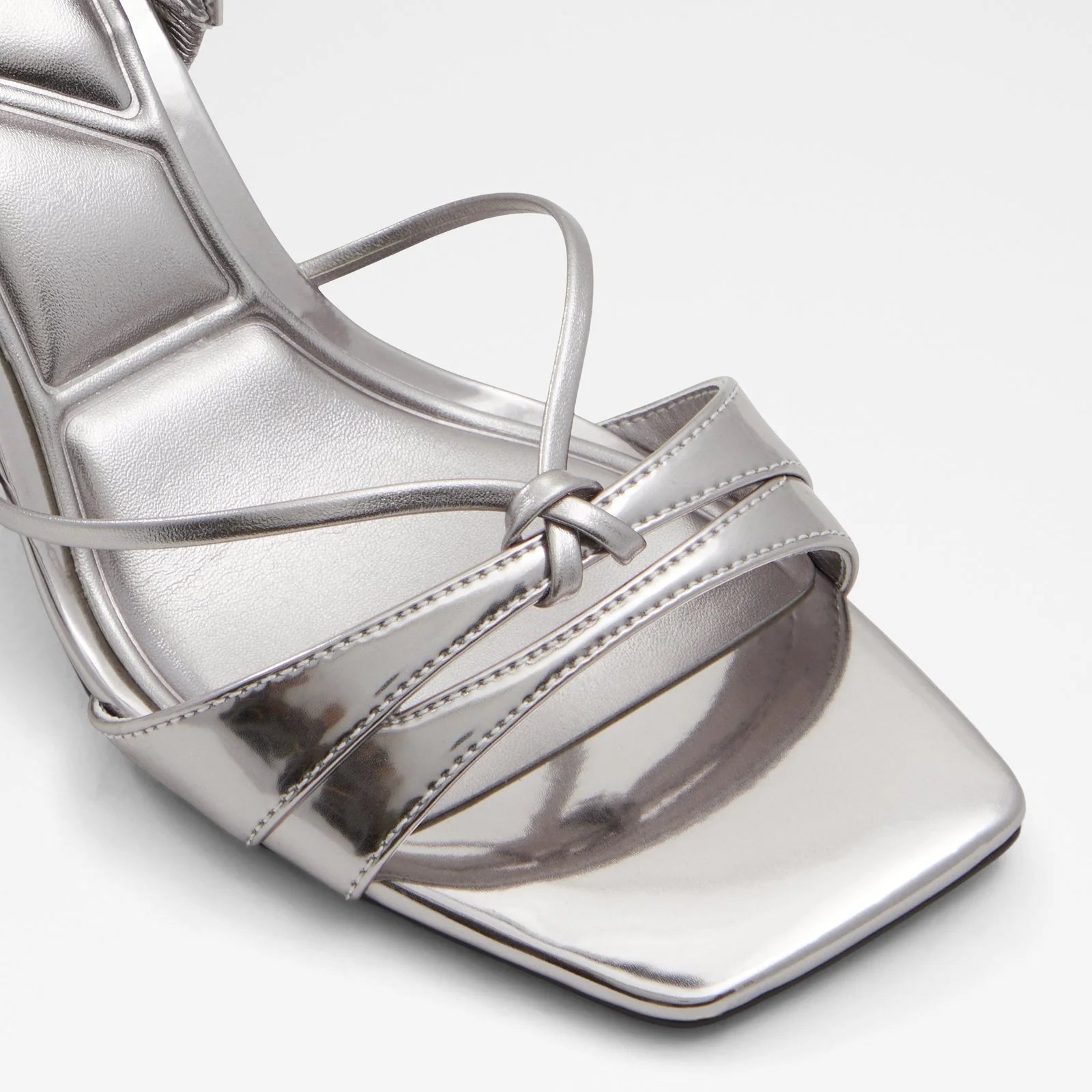 ALDO SILVER KNOT DETAIL SLINGBACK SANDAL