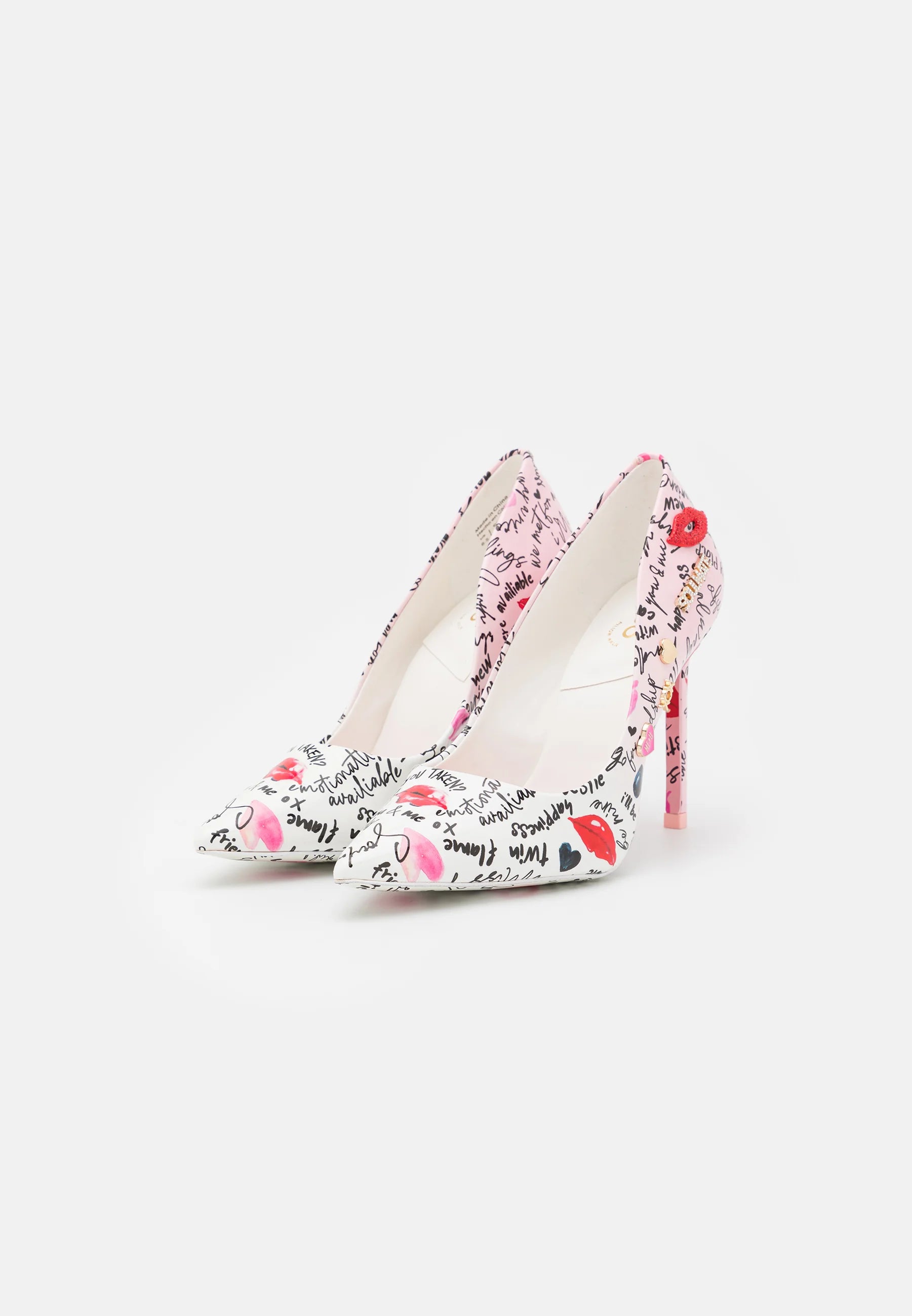 ALDO WHITE MULTI PATENT POINTED TOE PUMP