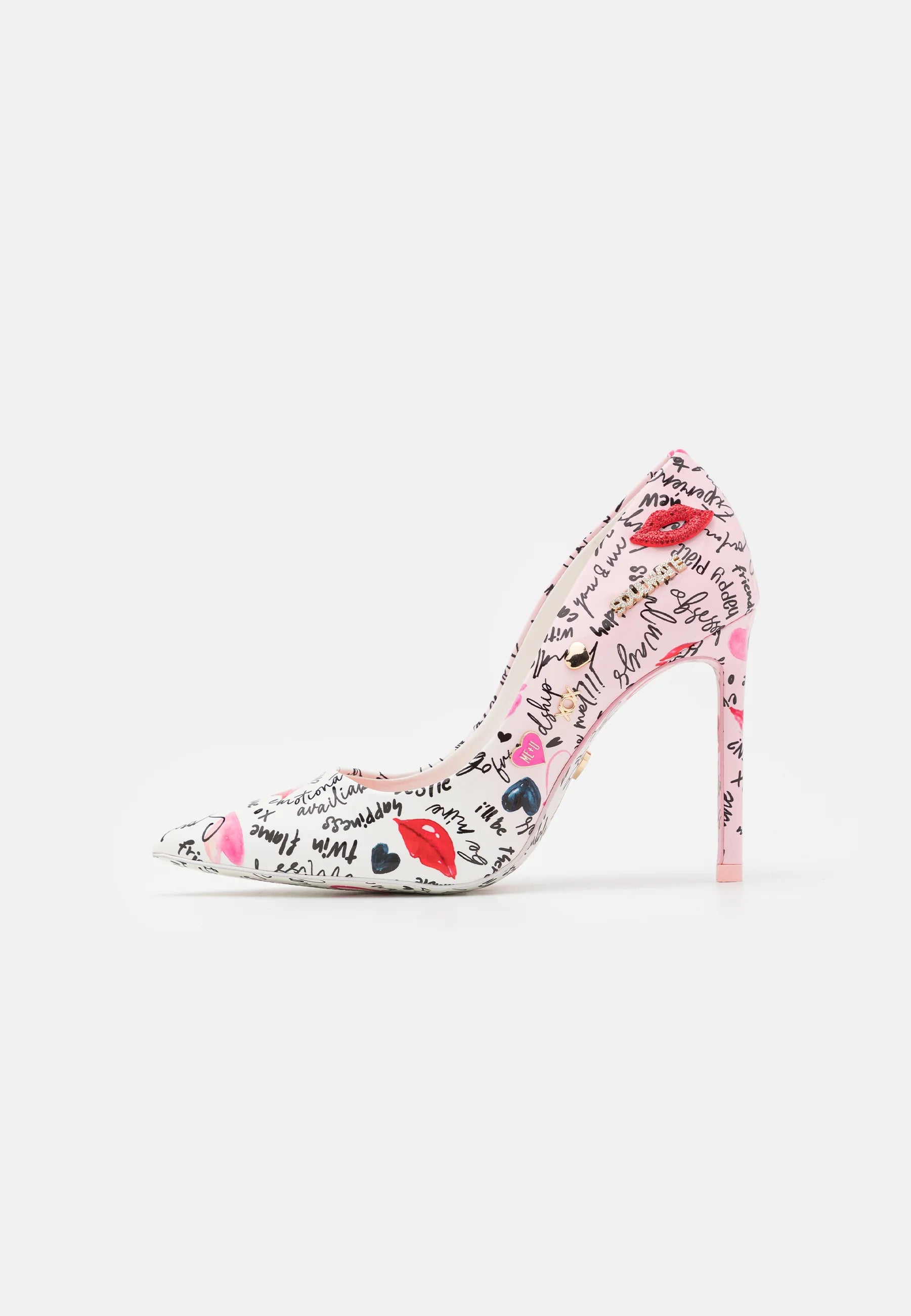 ALDO WHITE MULTI PATENT POINTED TOE PUMP