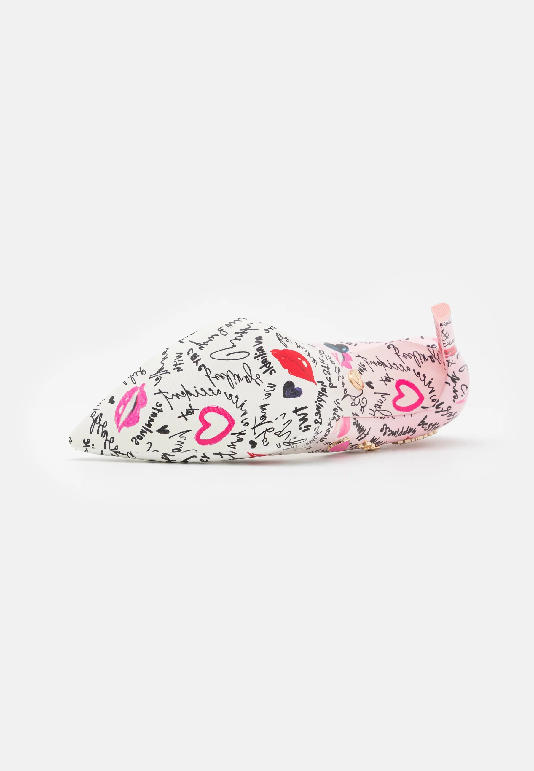 ALDO WHITE MULTI PATENT POINTED TOE PUMP