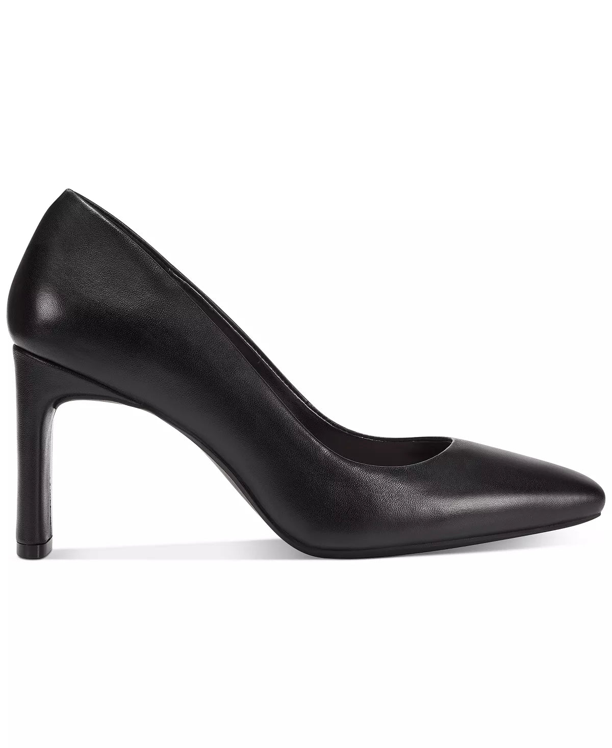 ALFANI BLACK SLIM BLOCK HEEL SQUARE TOE PUMP